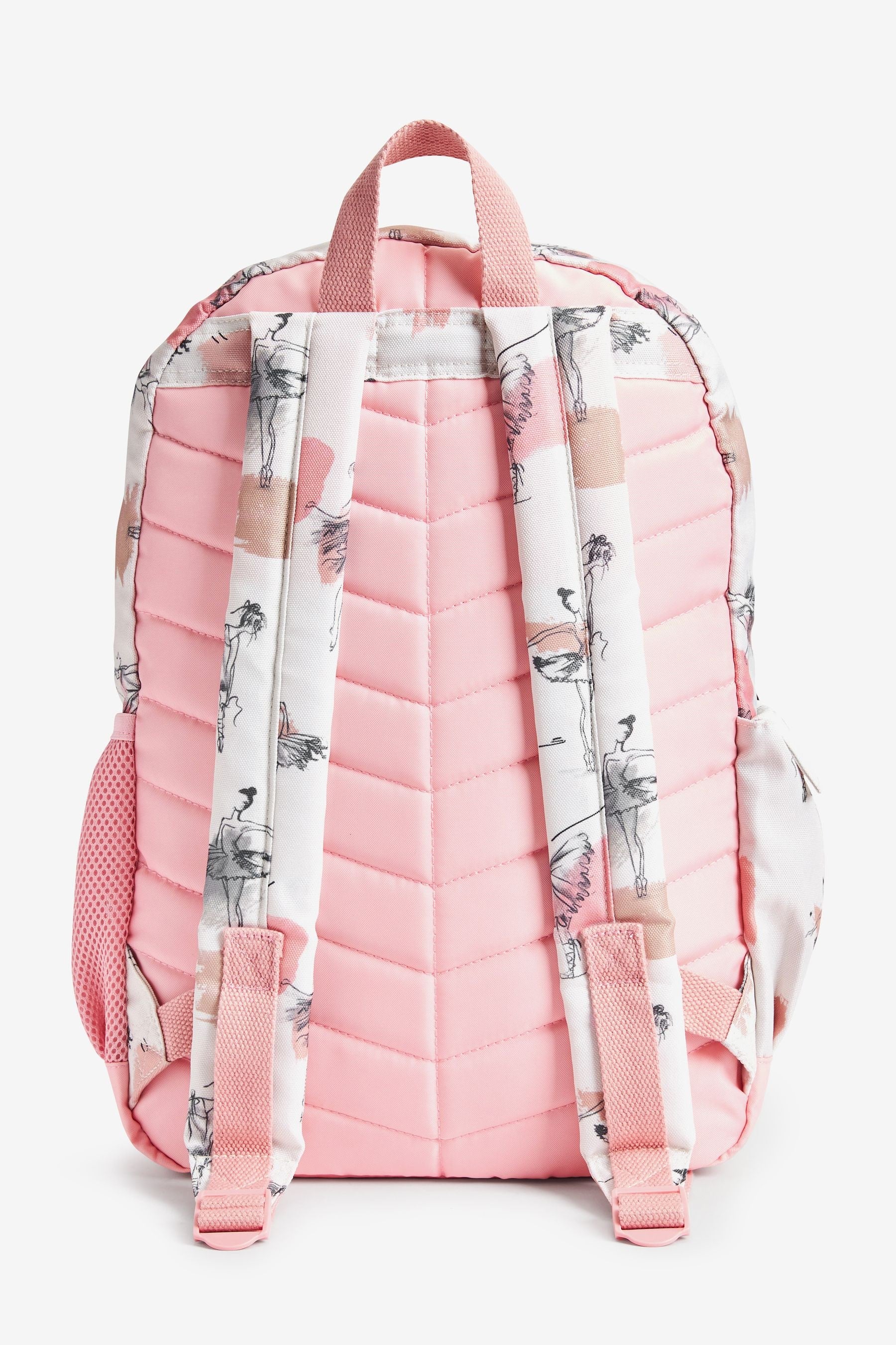 White/Pink Ballerina Rucksack