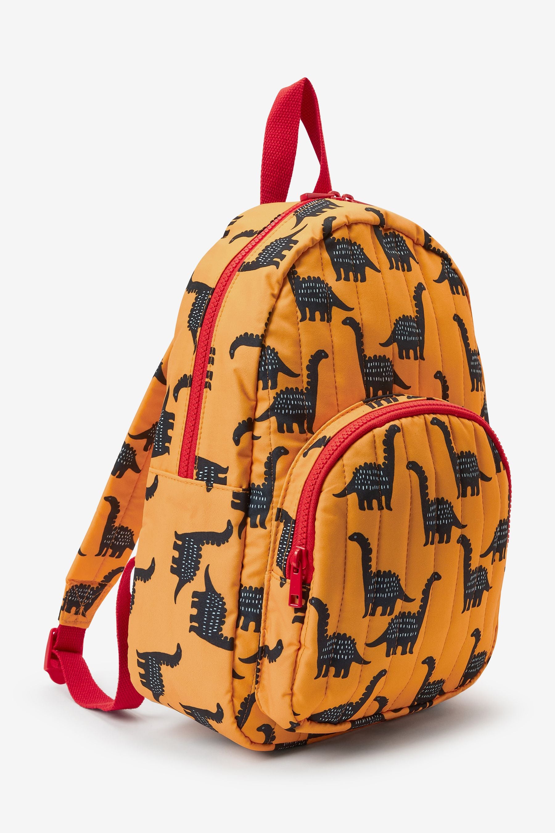 Yellow Dinosaur Quilted Backpack