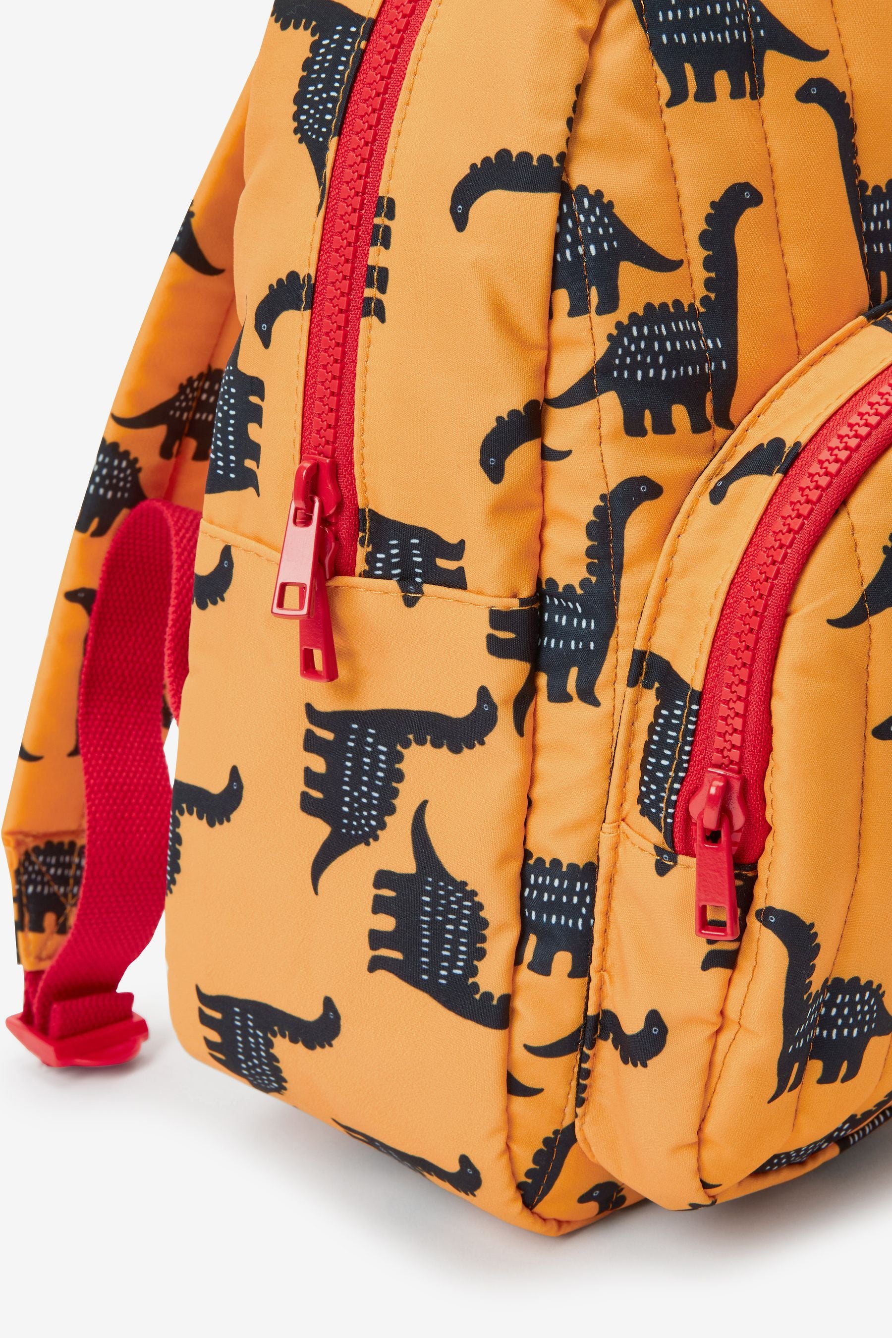 Yellow Dinosaur Quilted Backpack