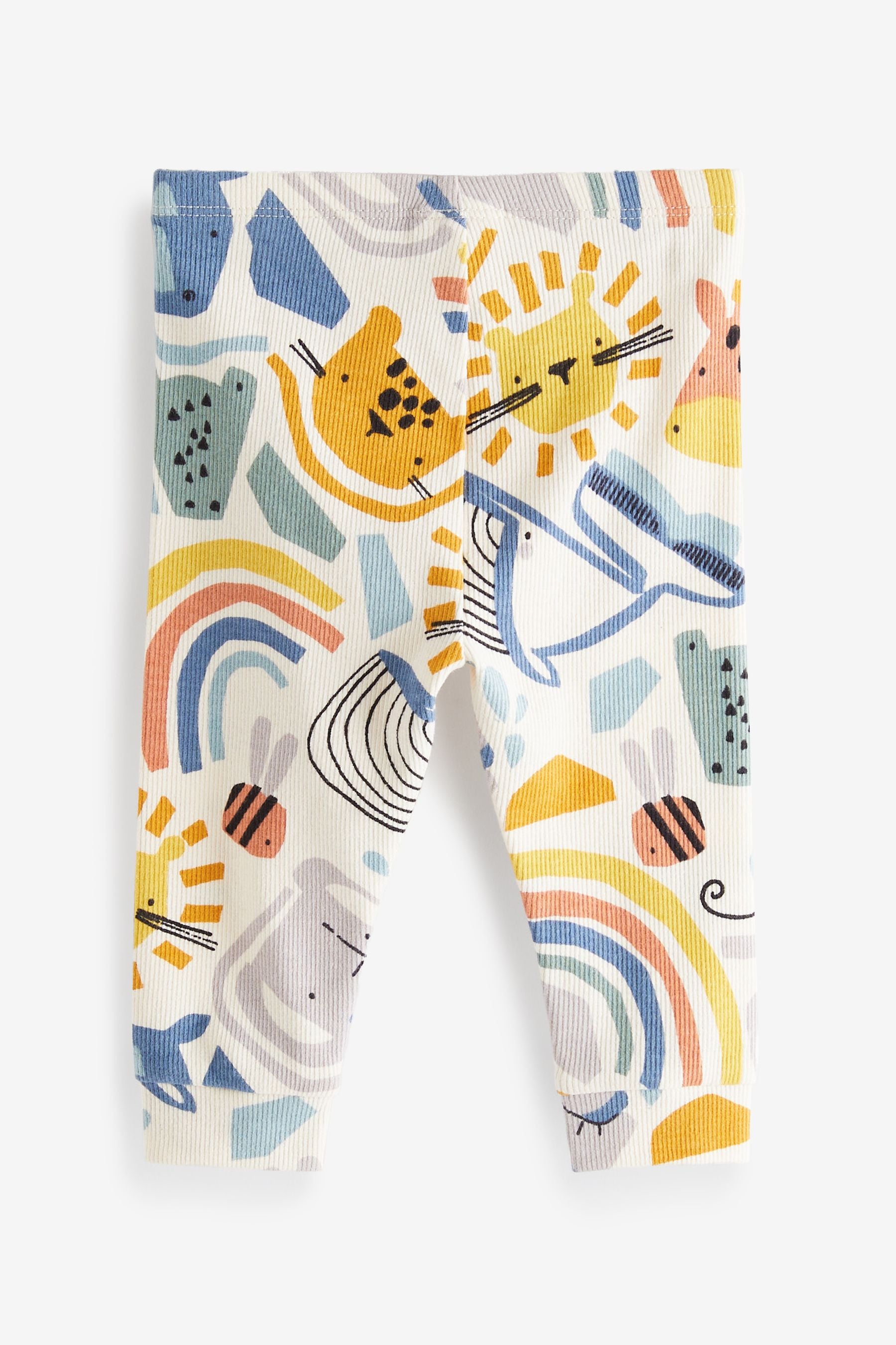 Orange and Yellow Animal 3 Pack Baby Leggings