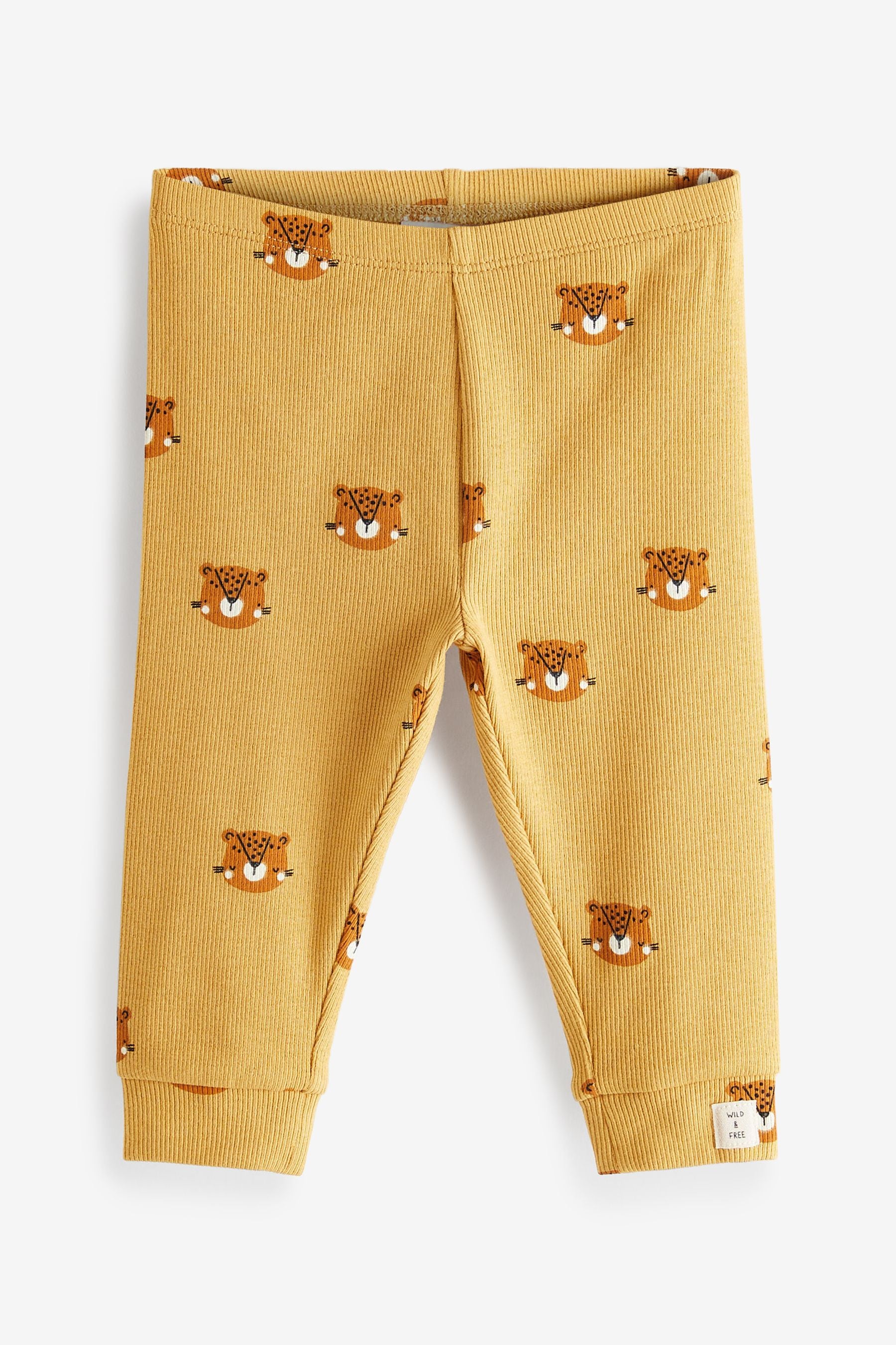 Orange and Yellow Animal 3 Pack Baby Leggings