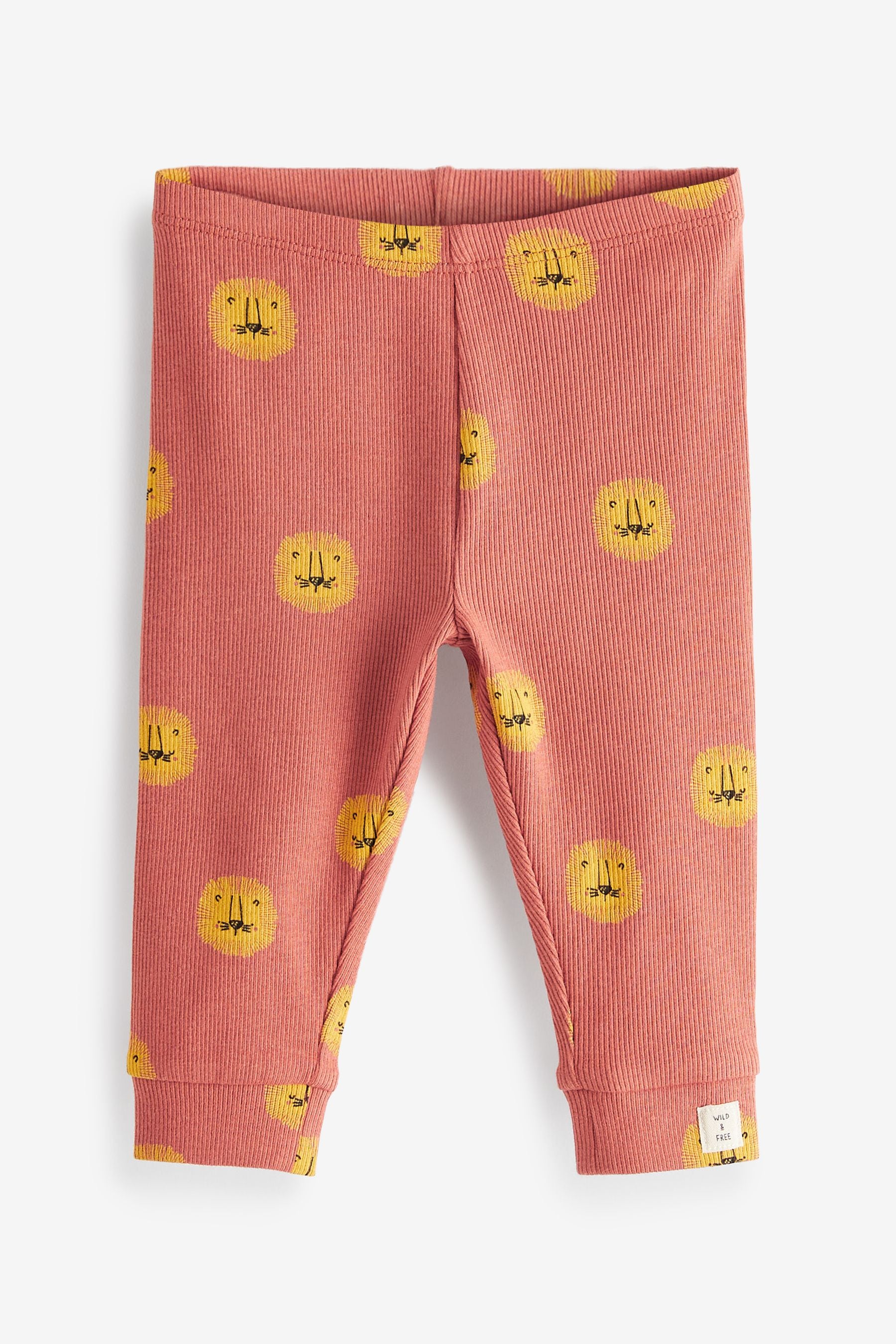 Orange and Yellow Animal 3 Pack Baby Leggings