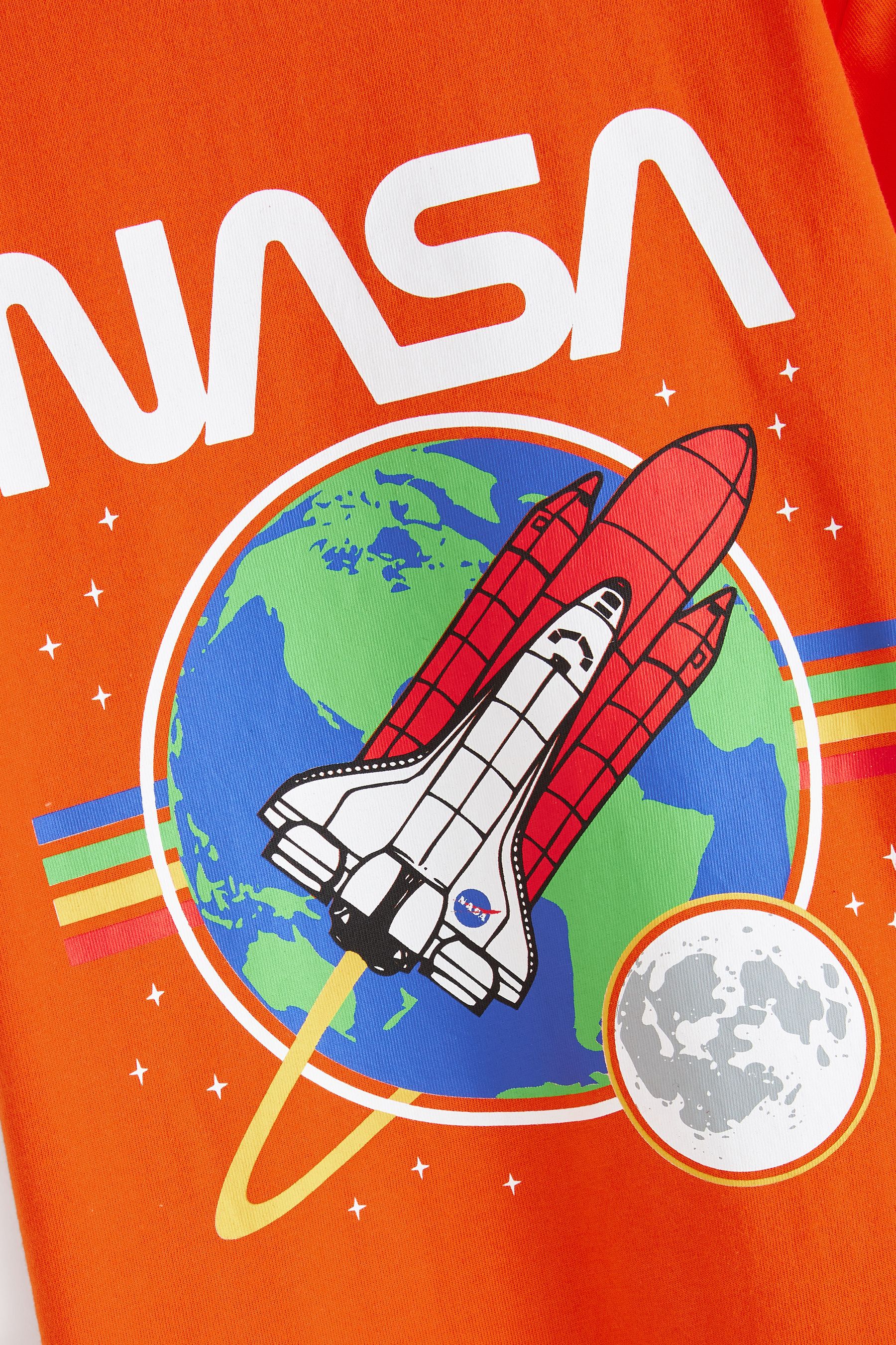 Orange Nasa Rocket T-Shirt And Shorts Set (3-16yrs)