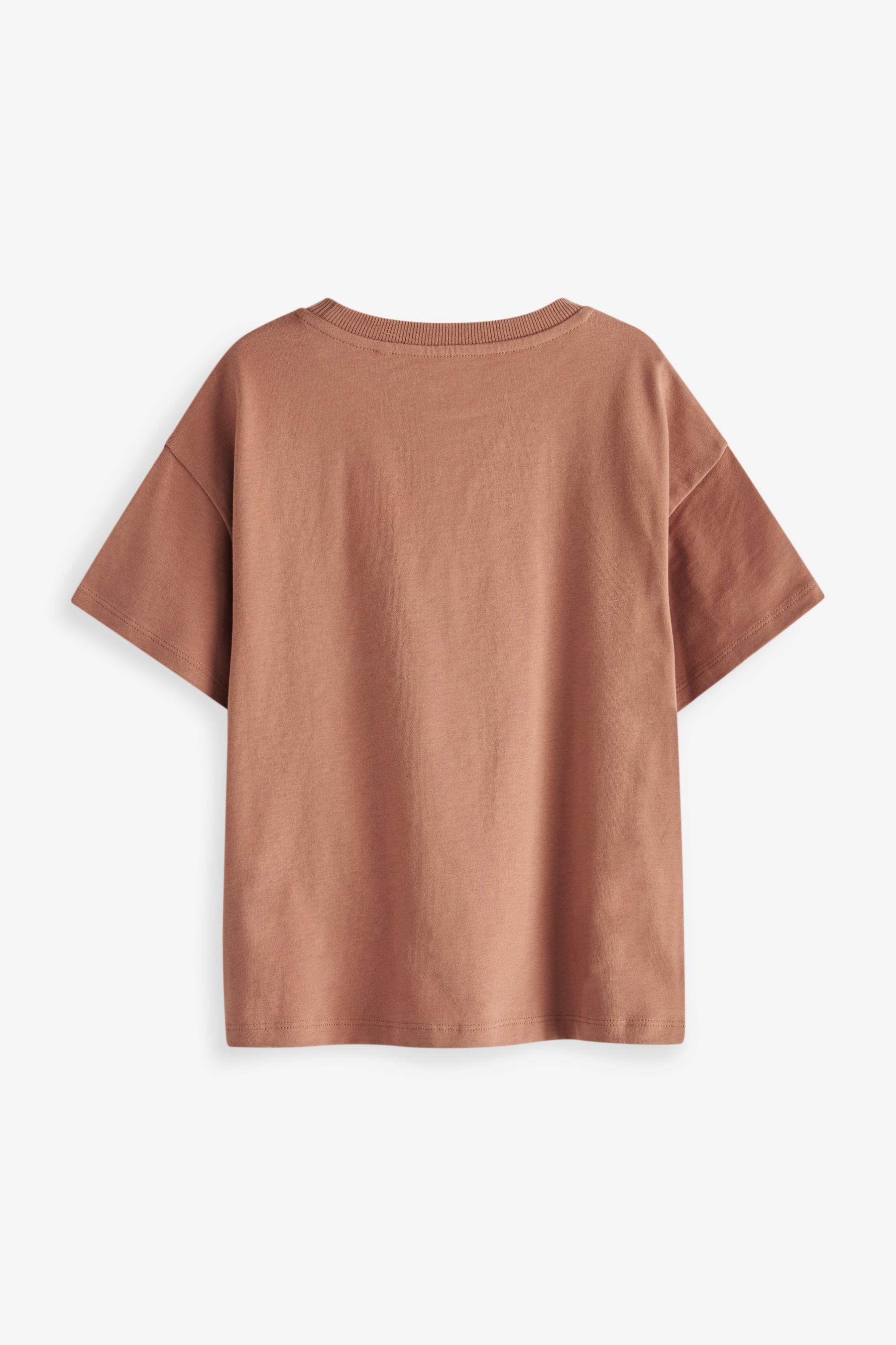 Rust Brown Animal Sequin Heart T-Shirt (3-16yrs)