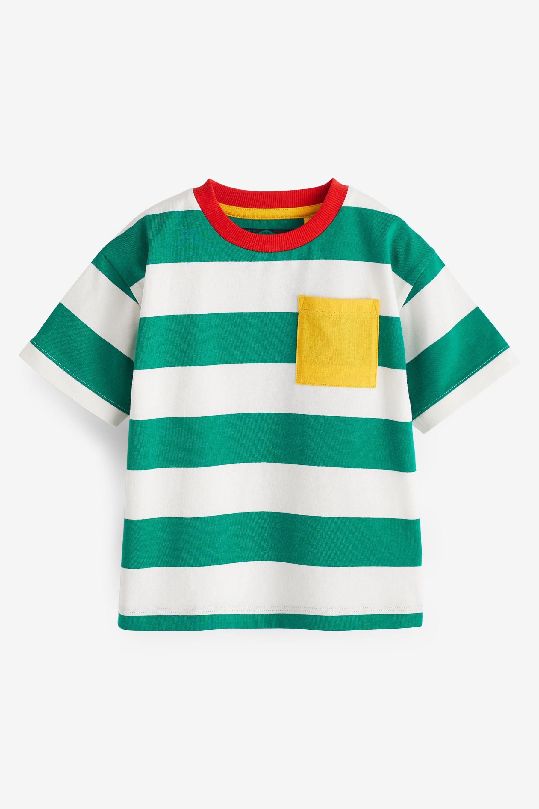 Multi Stripe Pocket T-Shirts 3 Pack (3mths-7yrs)