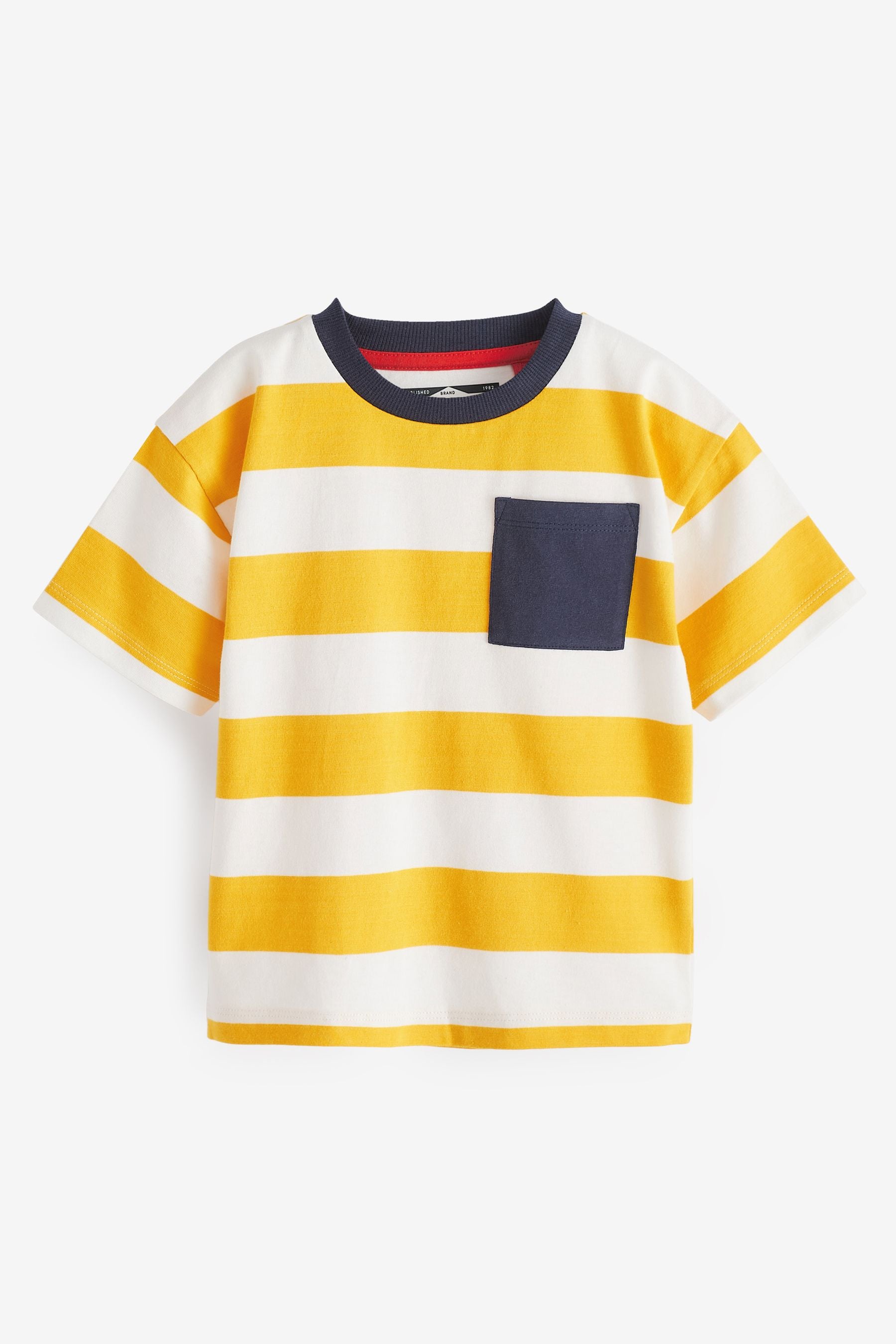 Multi Stripe Pocket T-Shirts 3 Pack (3mths-7yrs)