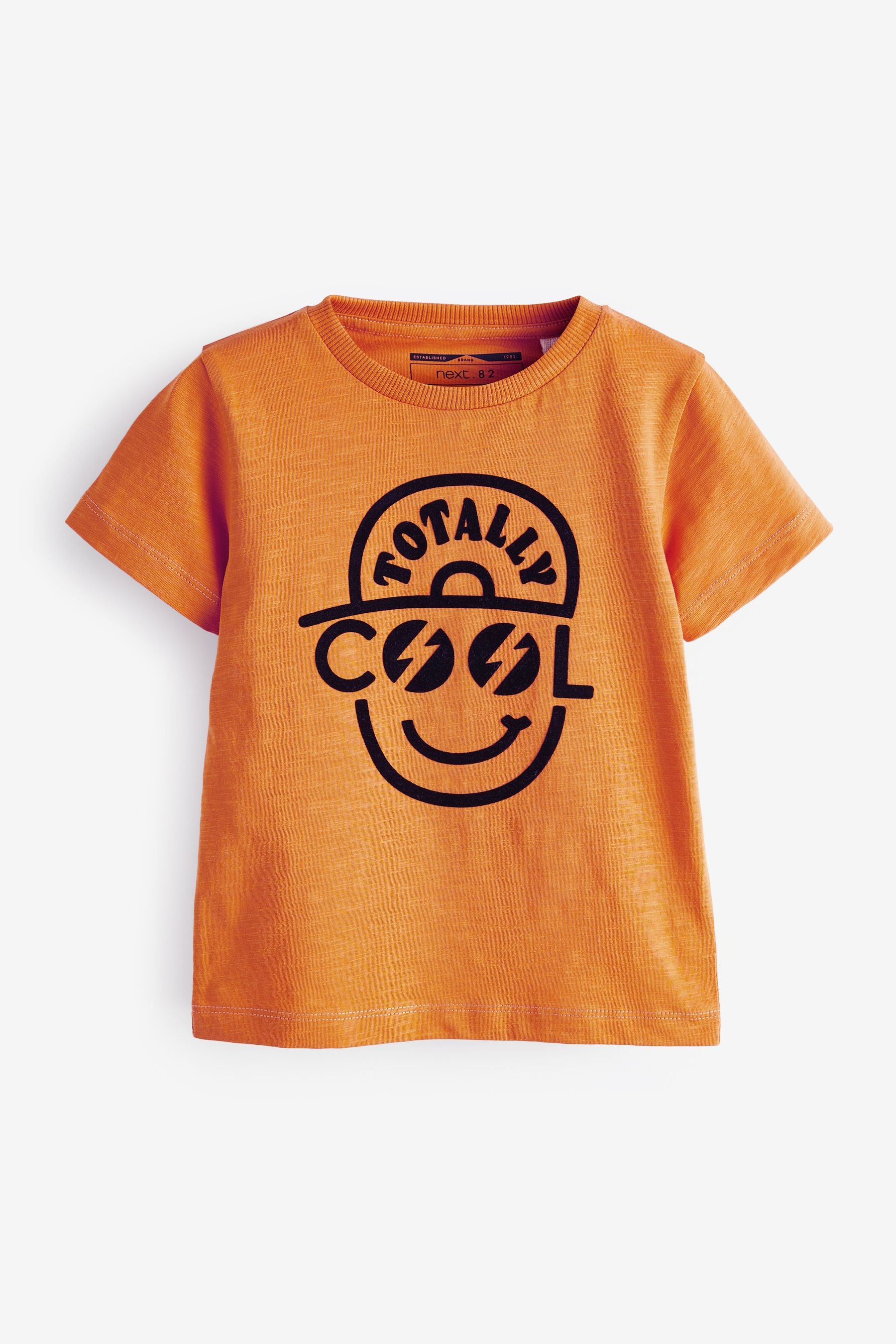 Orange Smiley Printed T-Shirt (3mths-7yrs)