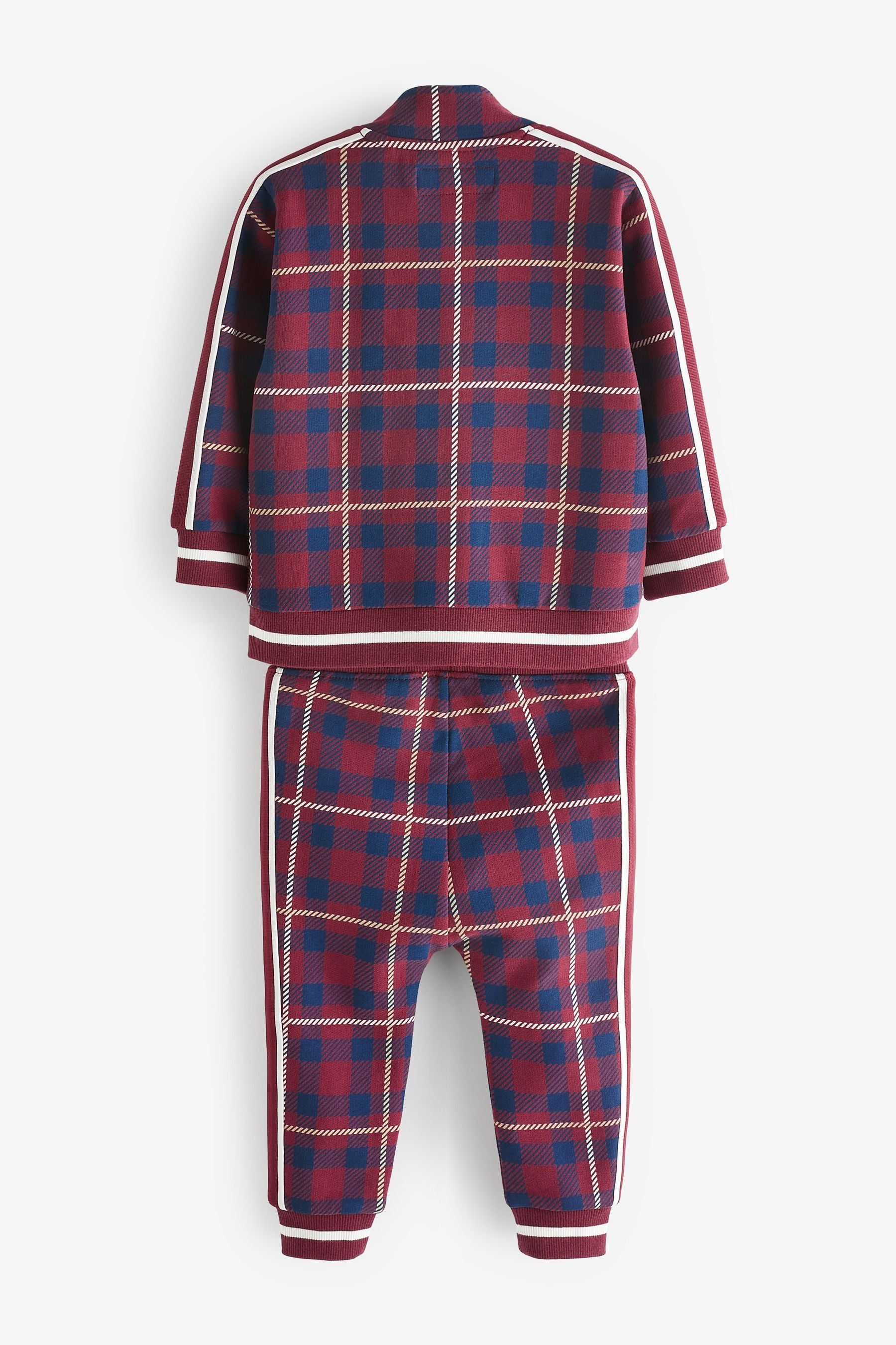 Berry Red Check Zip Through Tracksuit (3mths-7yrs)