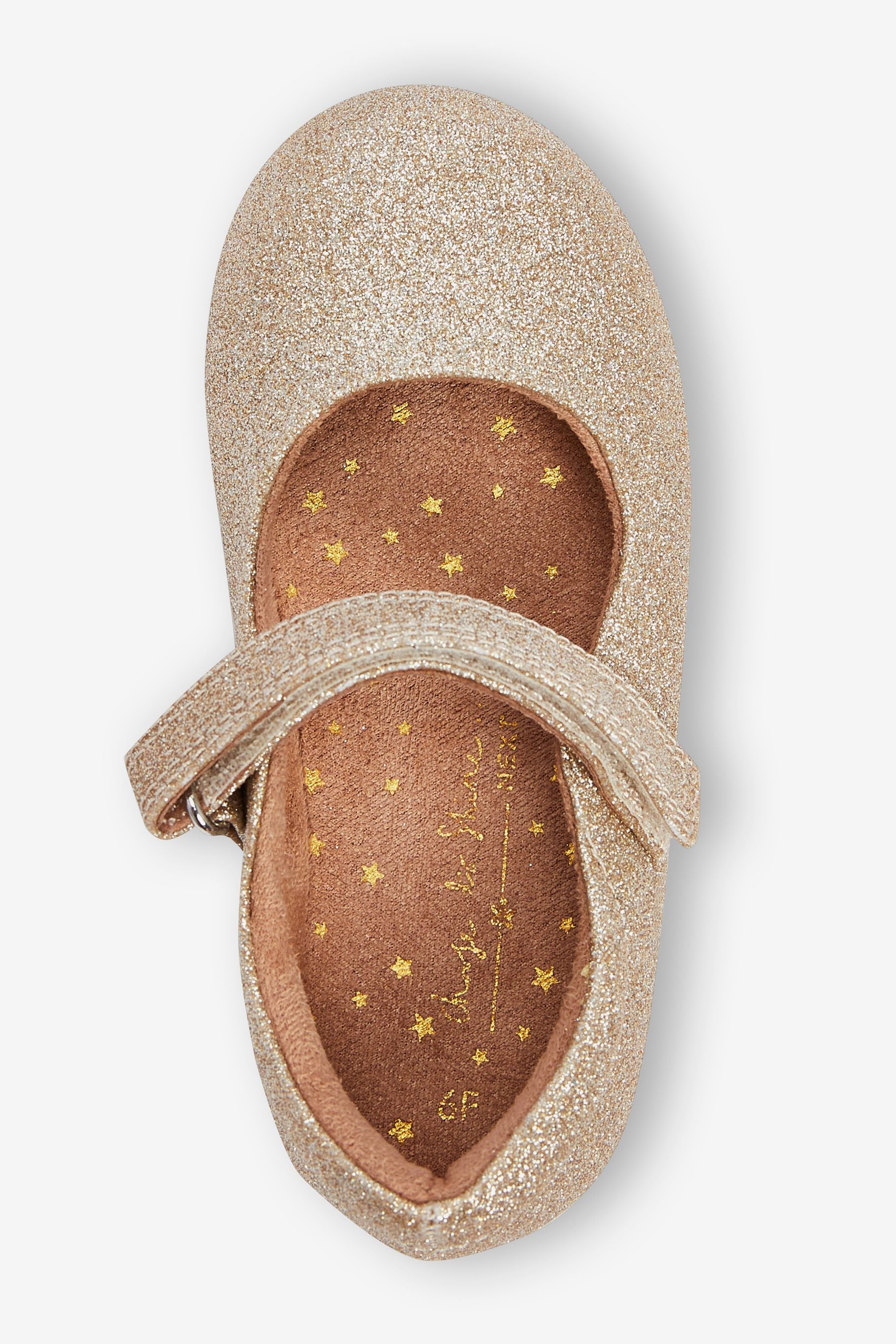 Gold Glitter Mary Jane Occasion Shoes