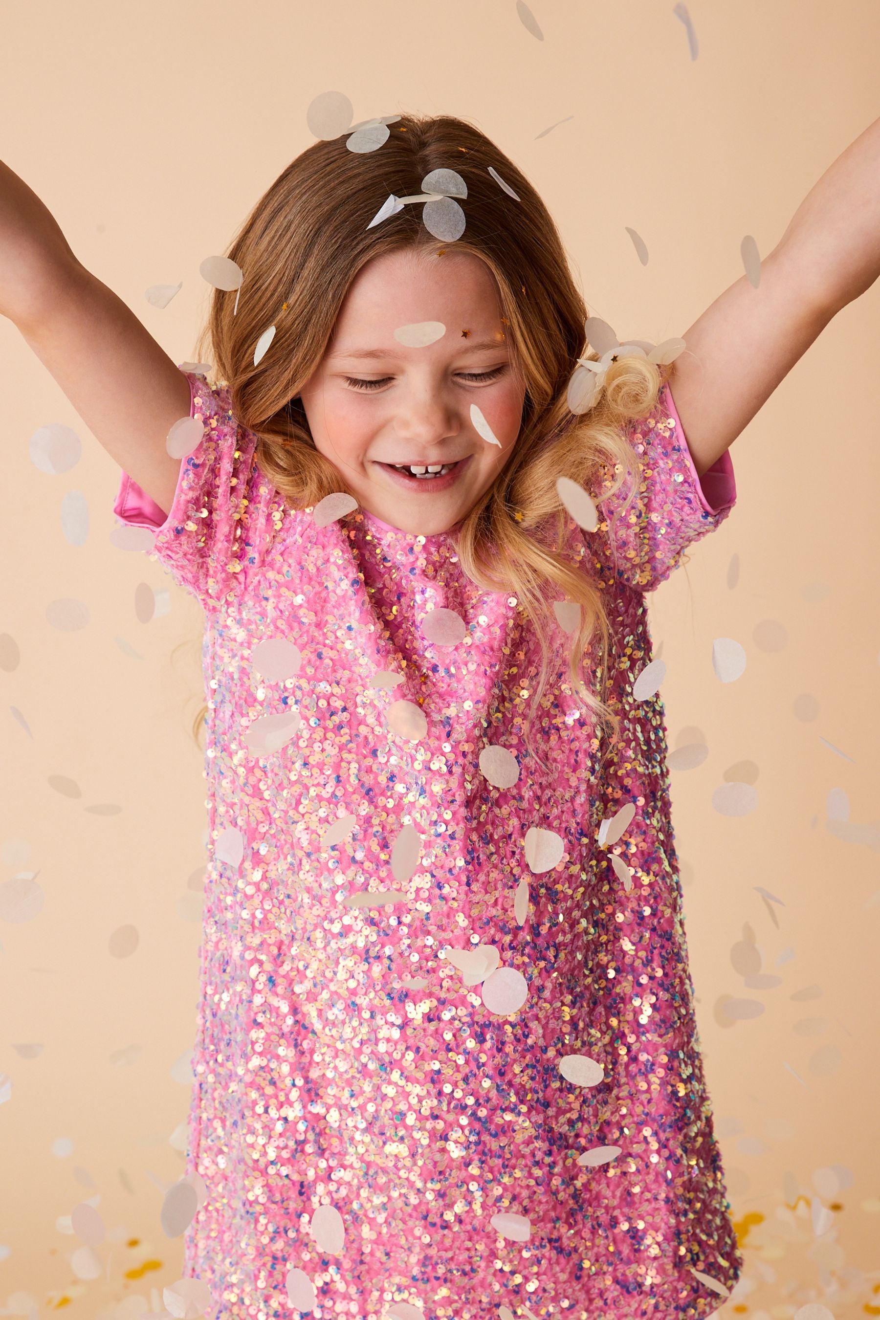 Pink Sequin Dress (3-16yrs)