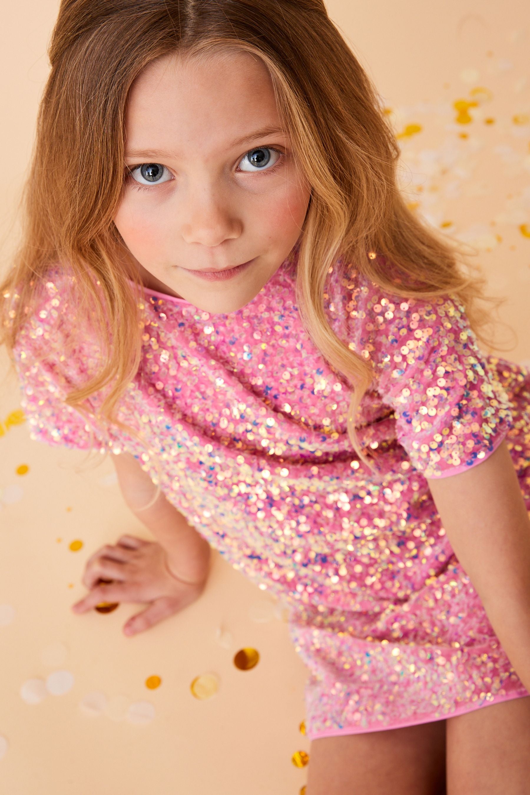 Pink Sequin Dress (3-16yrs)