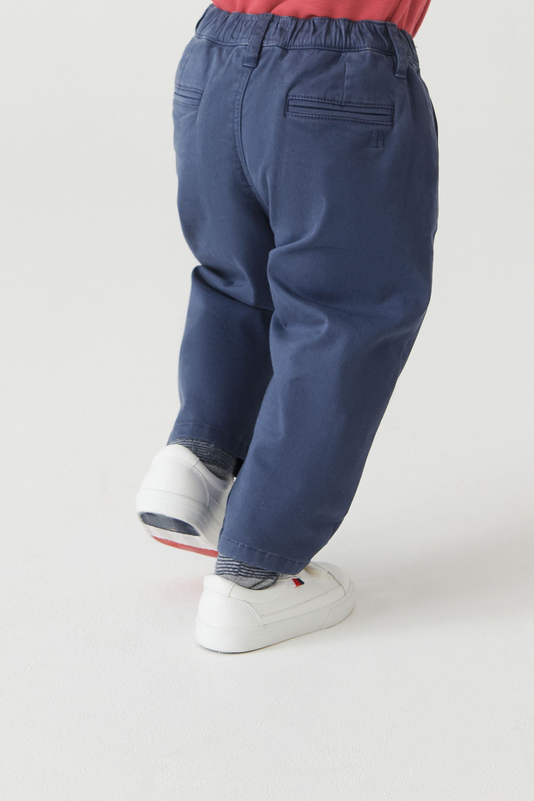 Blue Pleat Front Chino Trousers (3mths-7yrs)