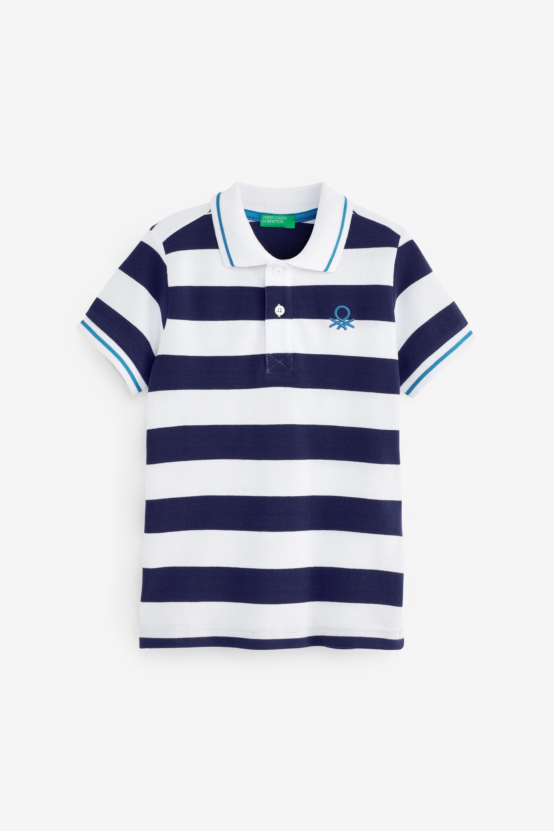 Benetton Striped Polo Shirt