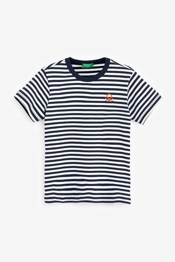 Benetton Logo Striped T-Shirt