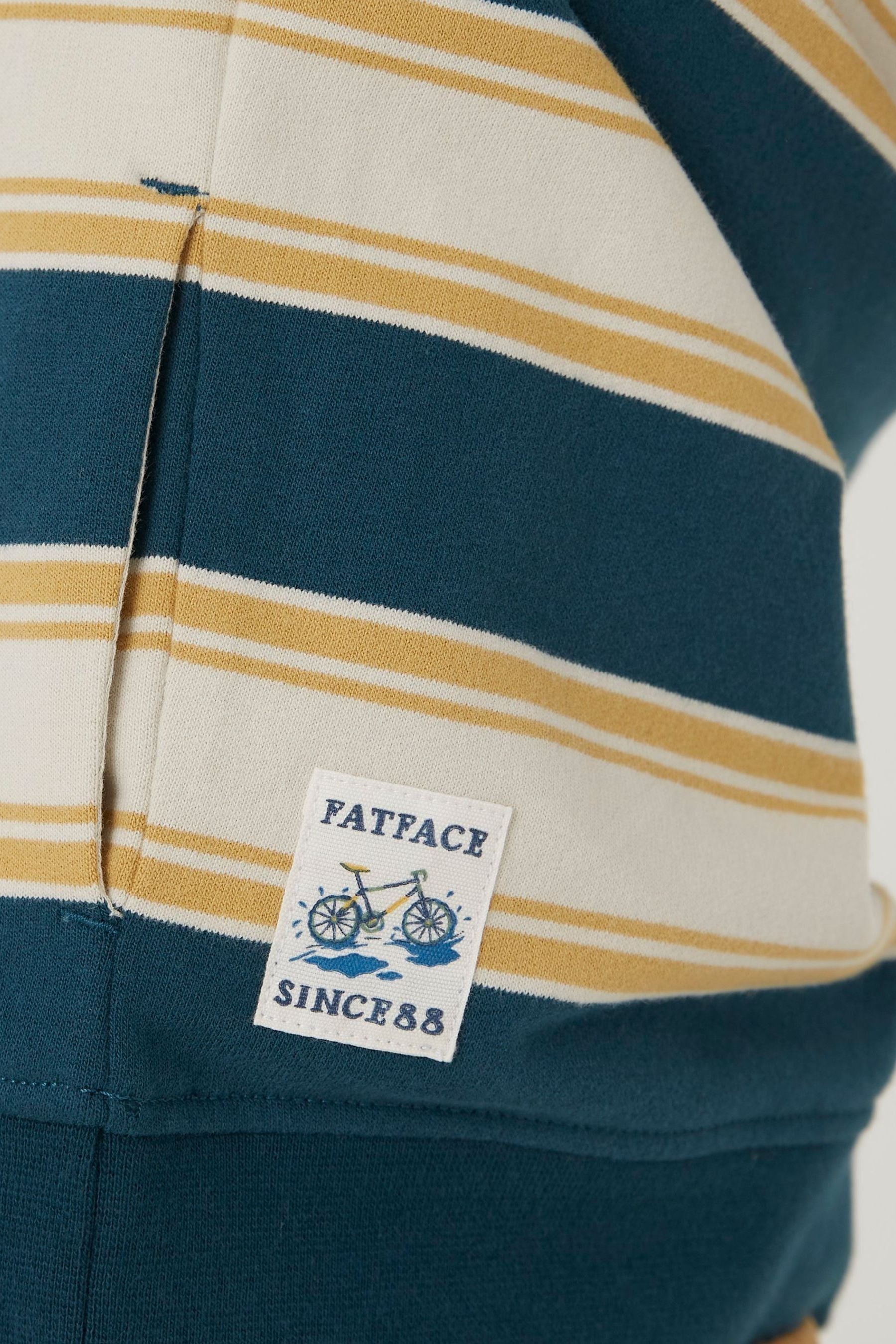 FatFace Boys Cream Stripe Popover Hoodie