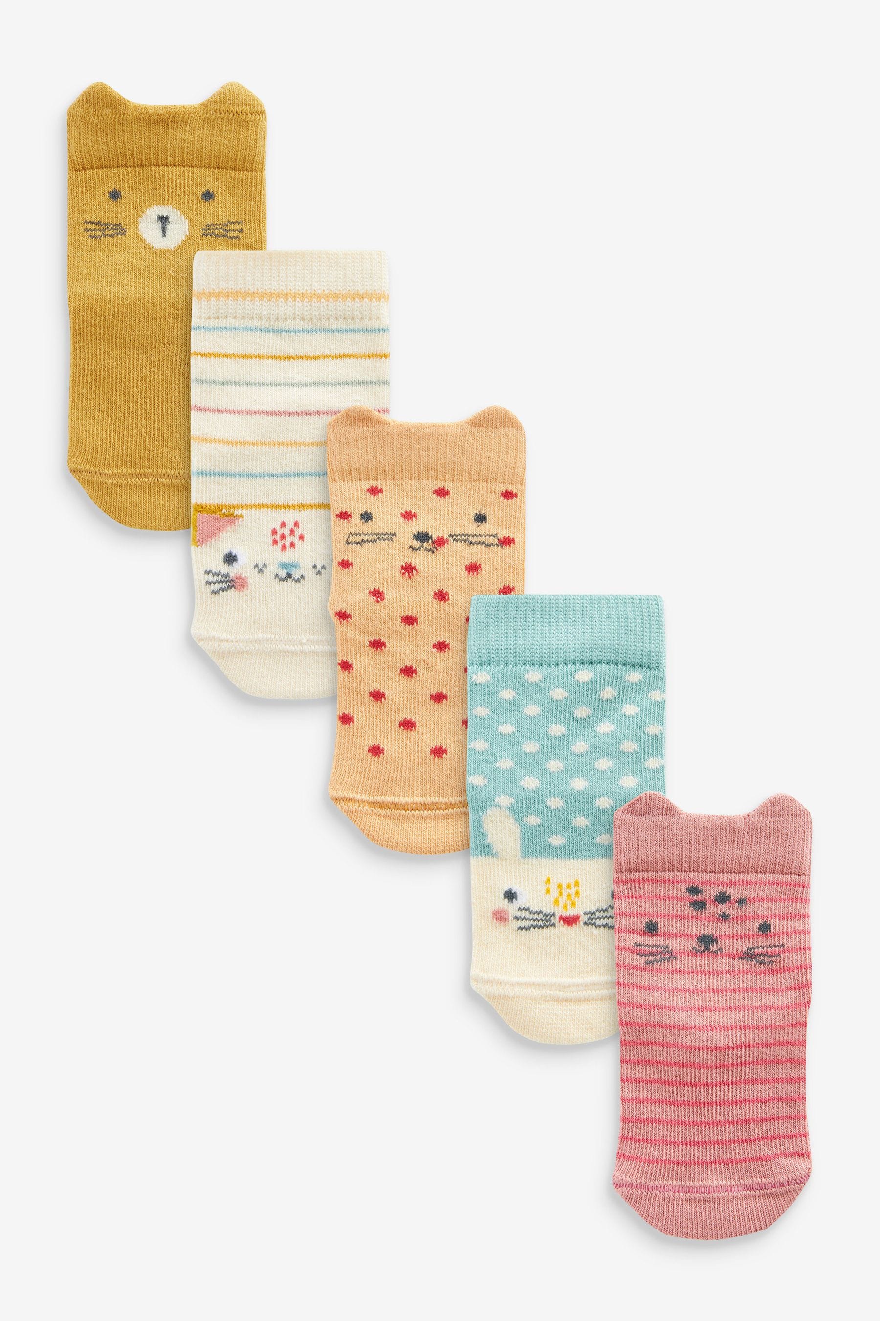 Multi Character Baby Socks 5 Pack (0mths-2yrs)