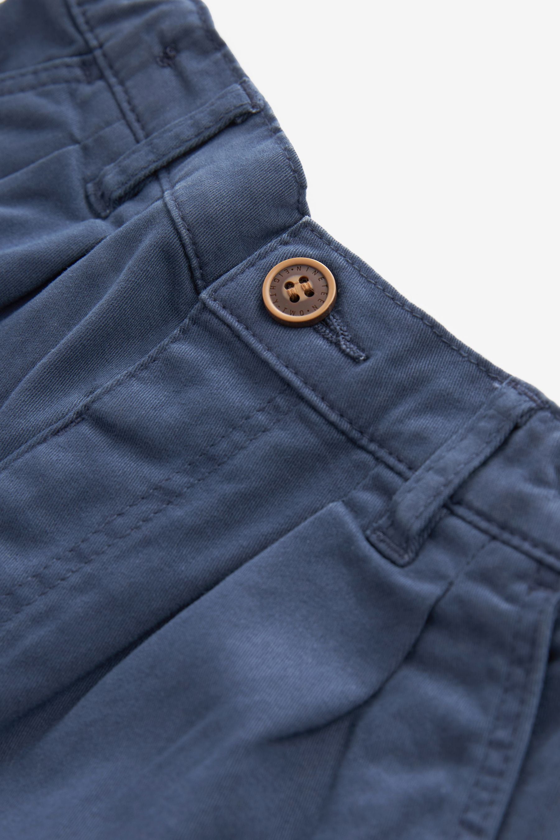 Blue Pleat Front Chino Trousers (3mths-7yrs)