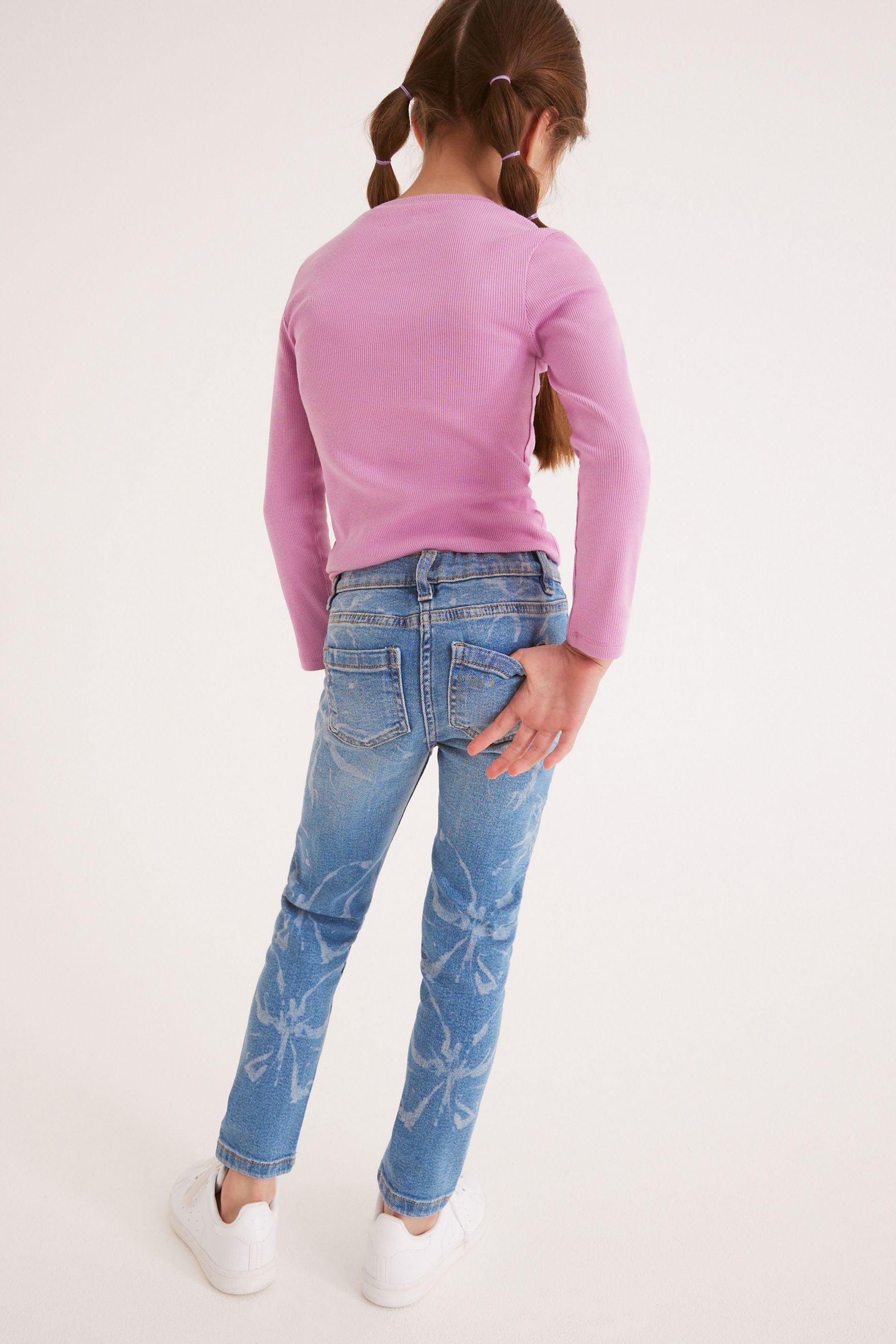 Blue/Pink Sequin Butterfly Skinny Jeans (3-16yrs)