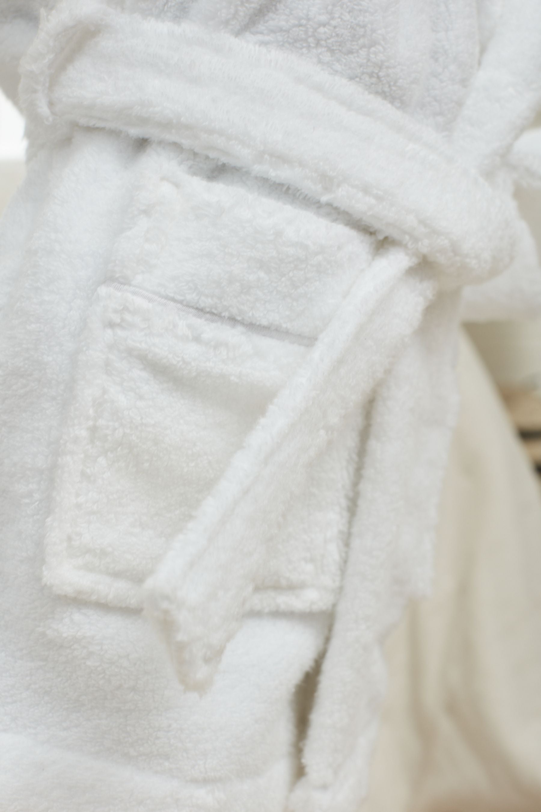 White Towelling Dressing Gown (9mths-12yrs)