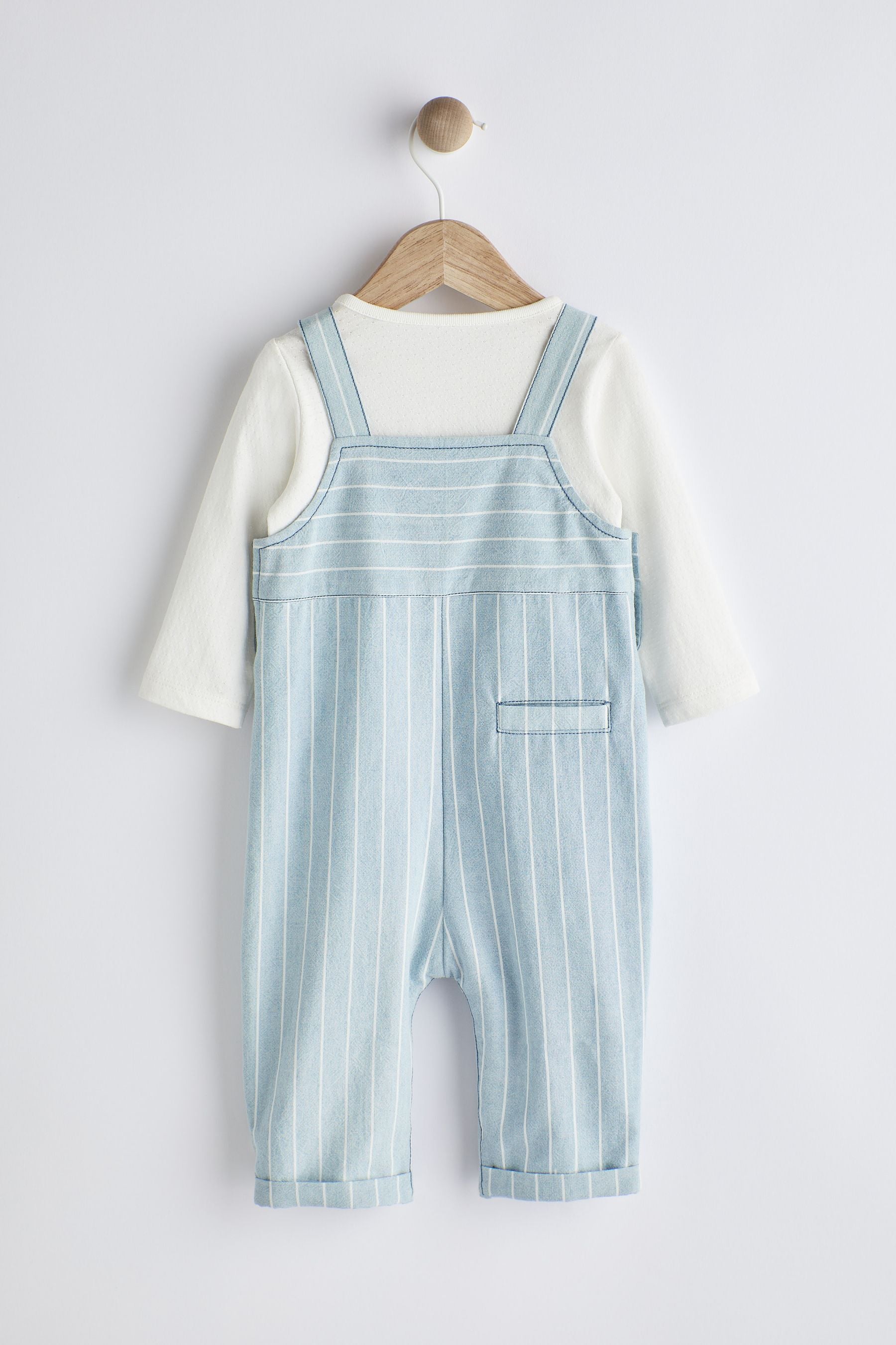 Denim Stripe Rainbow Baby Dungaree and Bodysuit (0mths-3yrs)