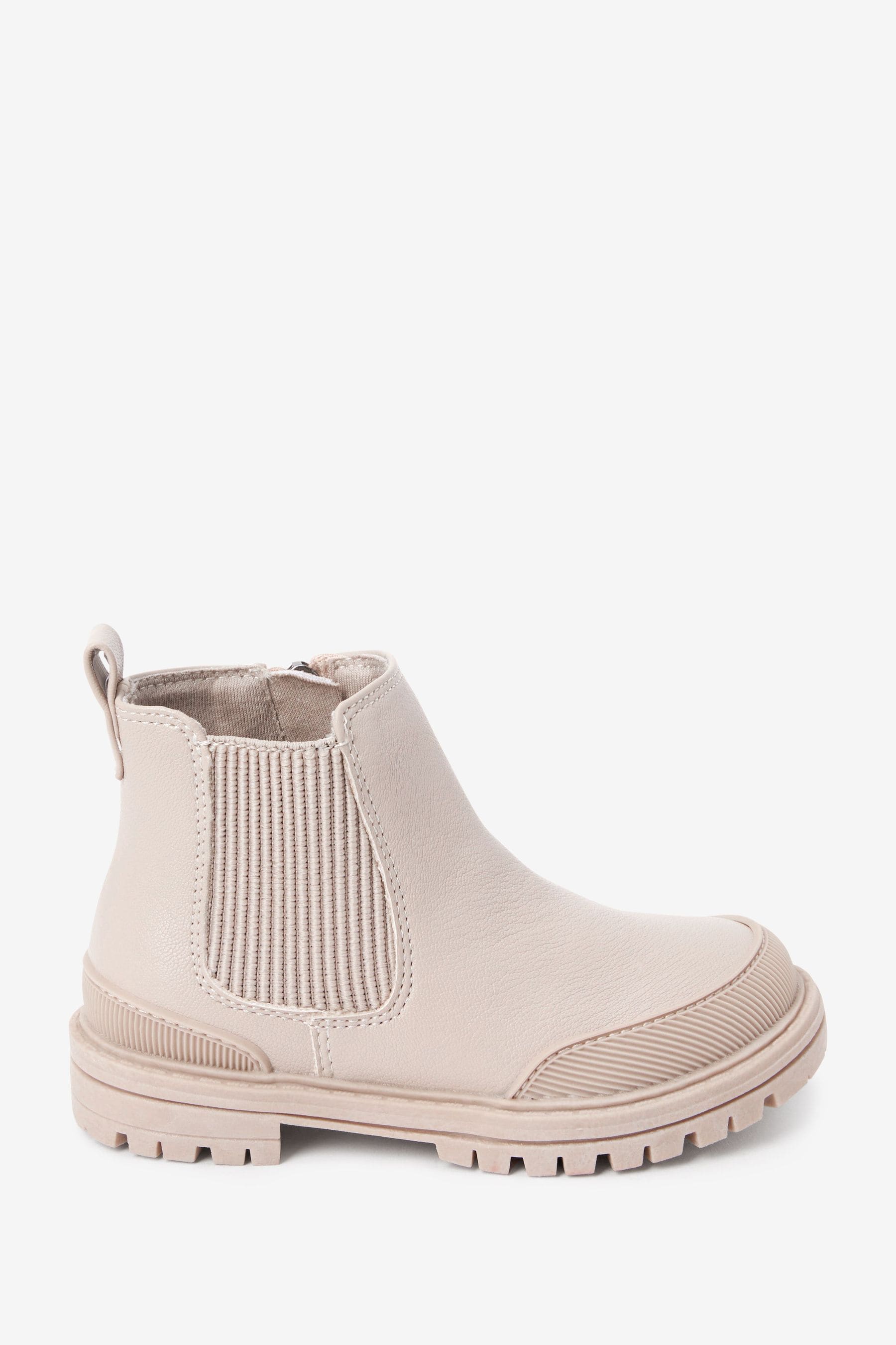 Cream Chelsea Boots