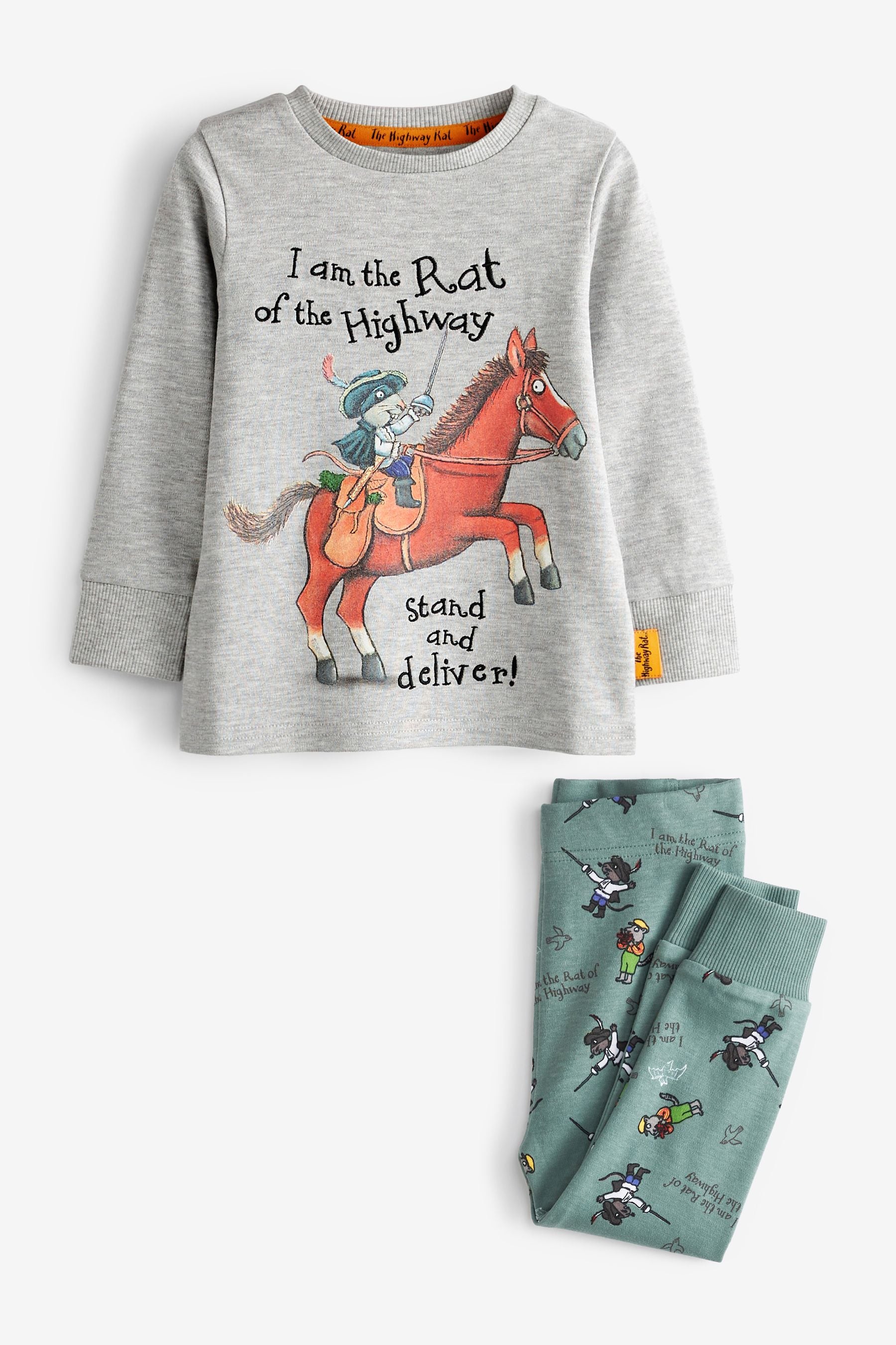 Grey/Green Highway Rat Snuggle Pyjamas (9mths-9yrs)