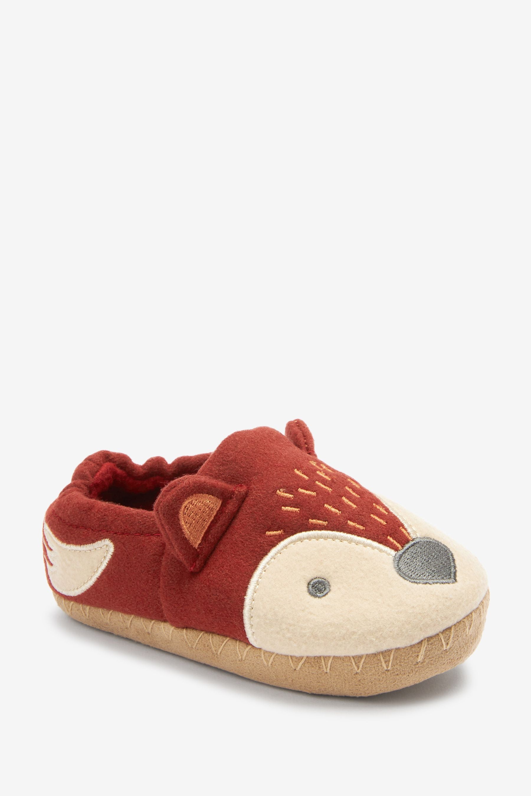 Red Deer Warm Lined 3D Animal Cupsole Slippers