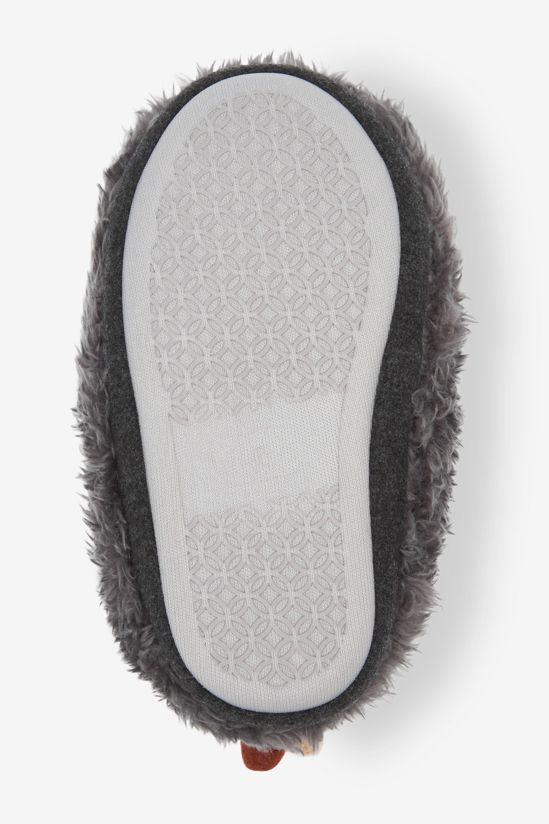 Grey Spike Warm Lined Slipper Boots