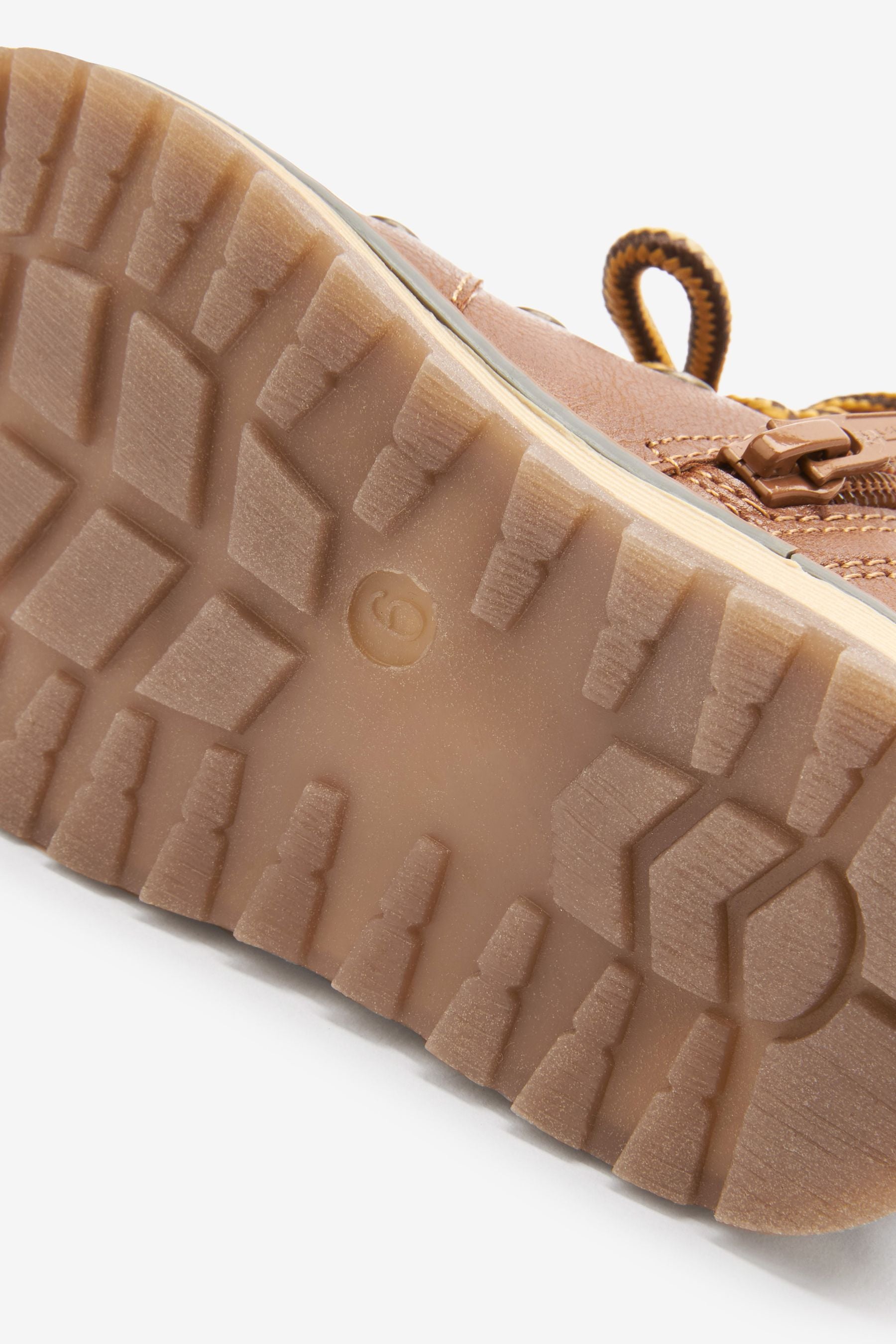 Tan Brown Warm Lined Hiker Boots