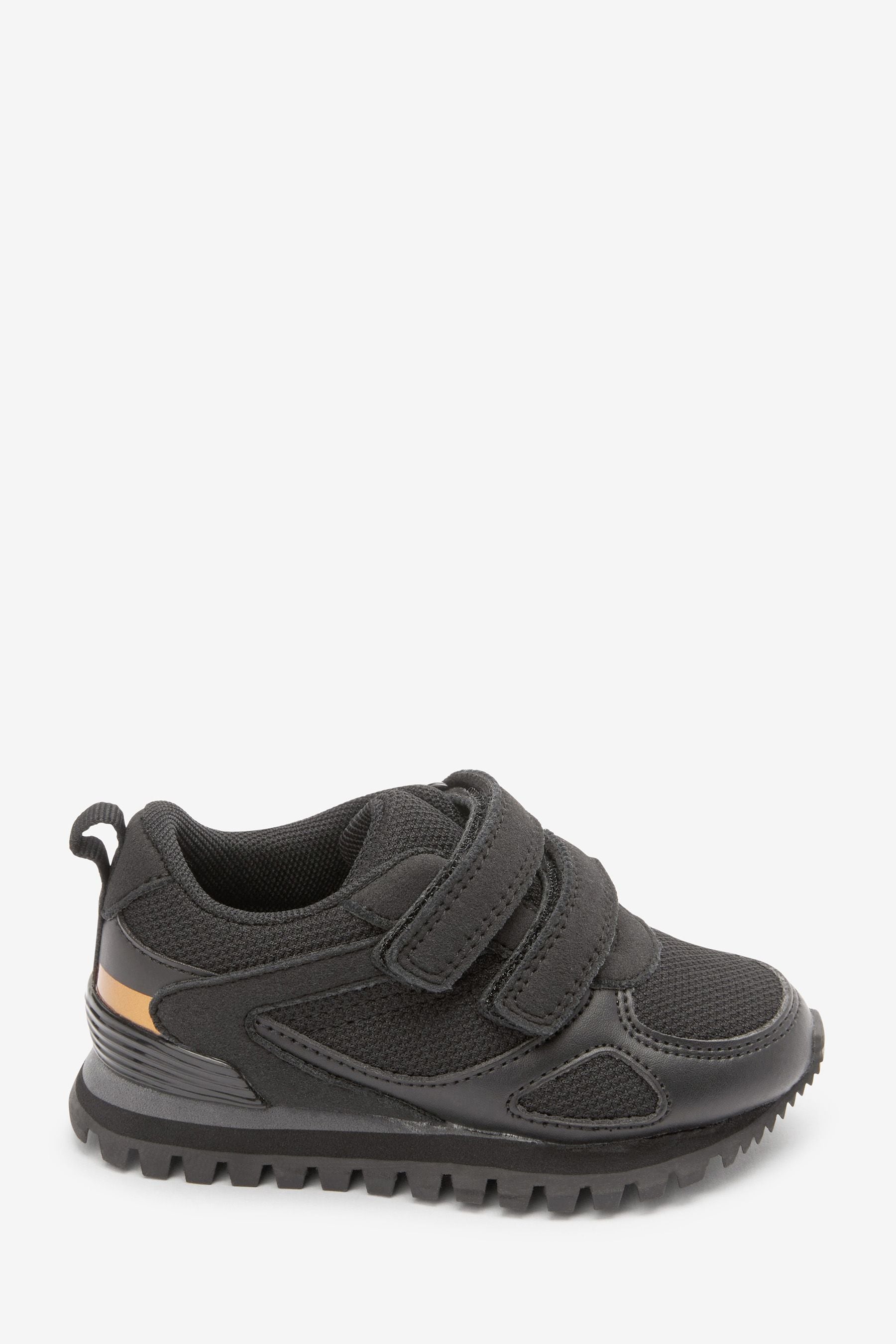 Black/Gold Chunky Touch Fastening Trainers