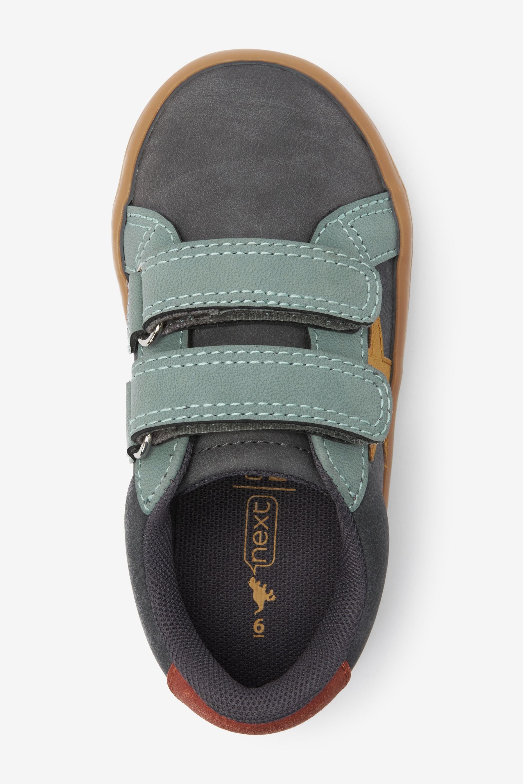 Green/Grey Star Touch Fastening Shoes