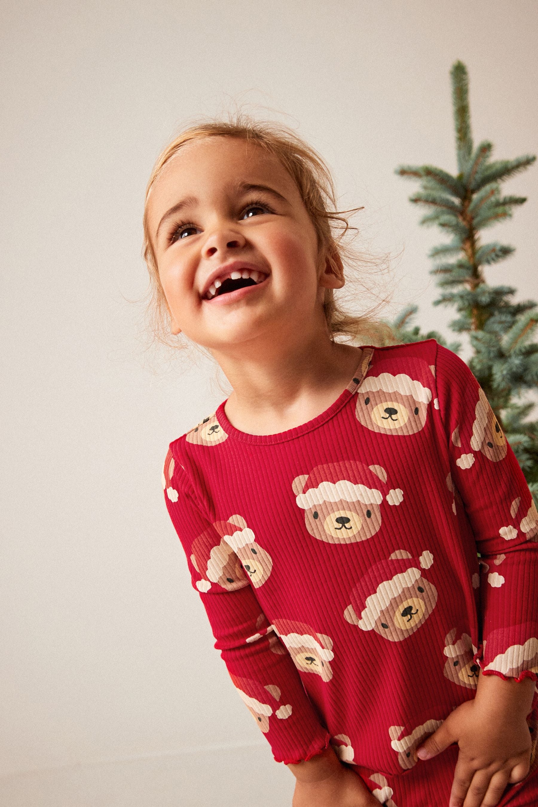 Red Christmas Bear Rib T-Shirt and Leggings Set (3mths-7yrs)