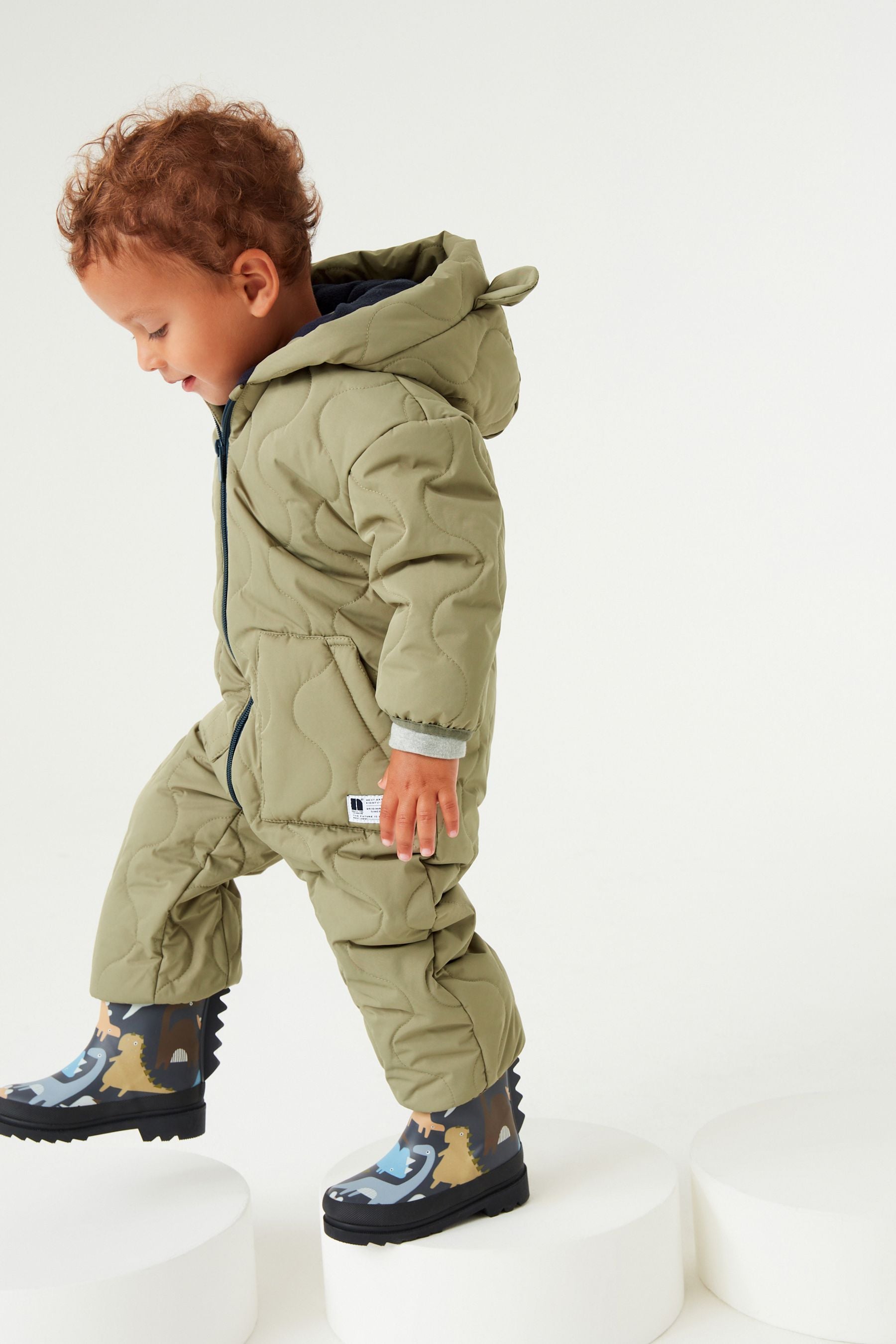 Khaki Green Quilted Snowsuit (3mths-7yrs)