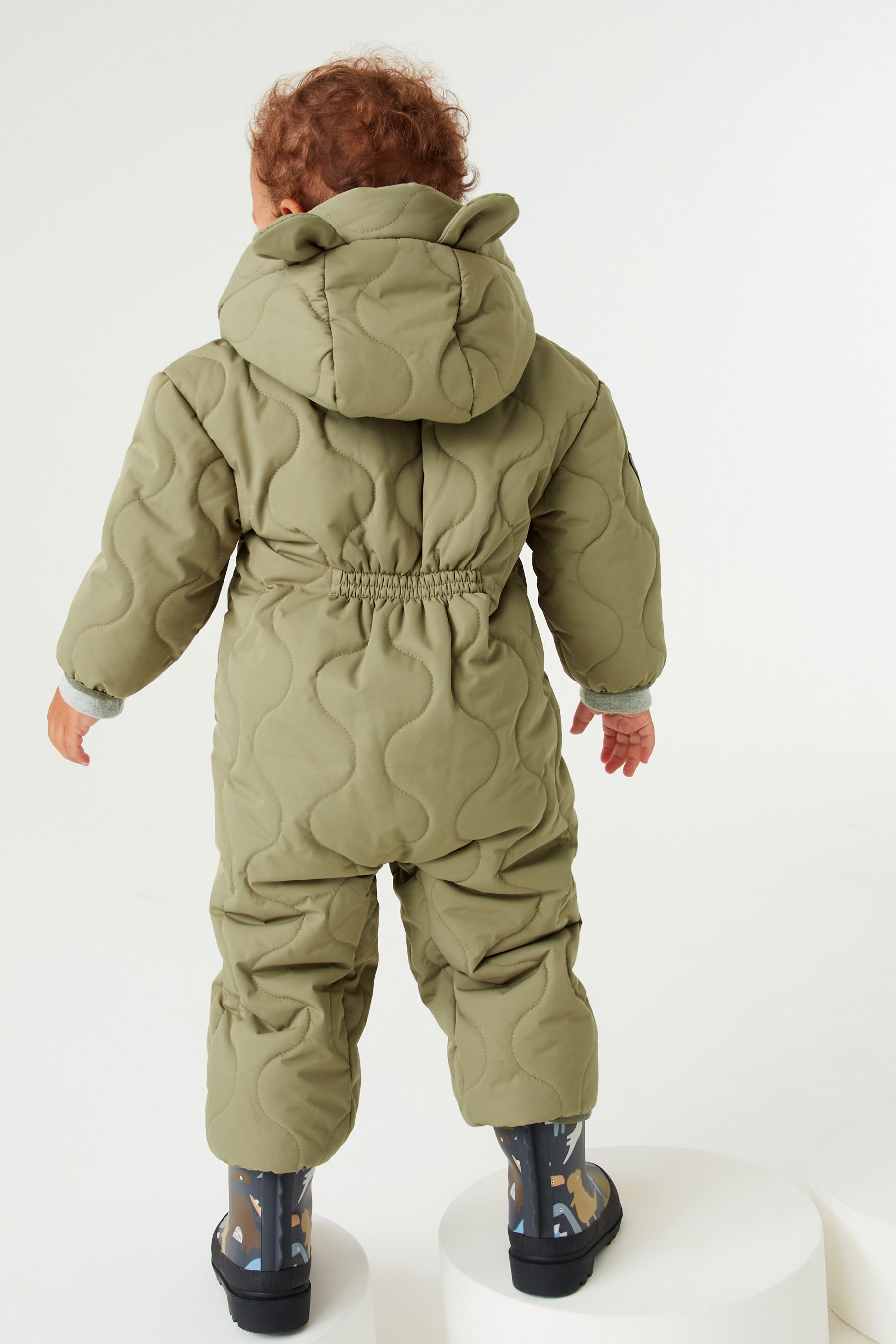 Khaki Green Quilted Snowsuit (3mths-7yrs)