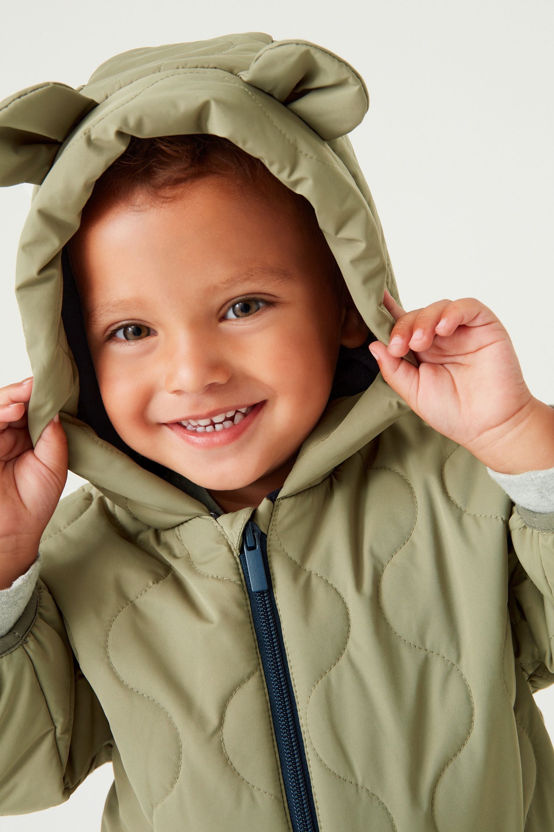 Khaki Green Quilted Snowsuit (3mths-7yrs)