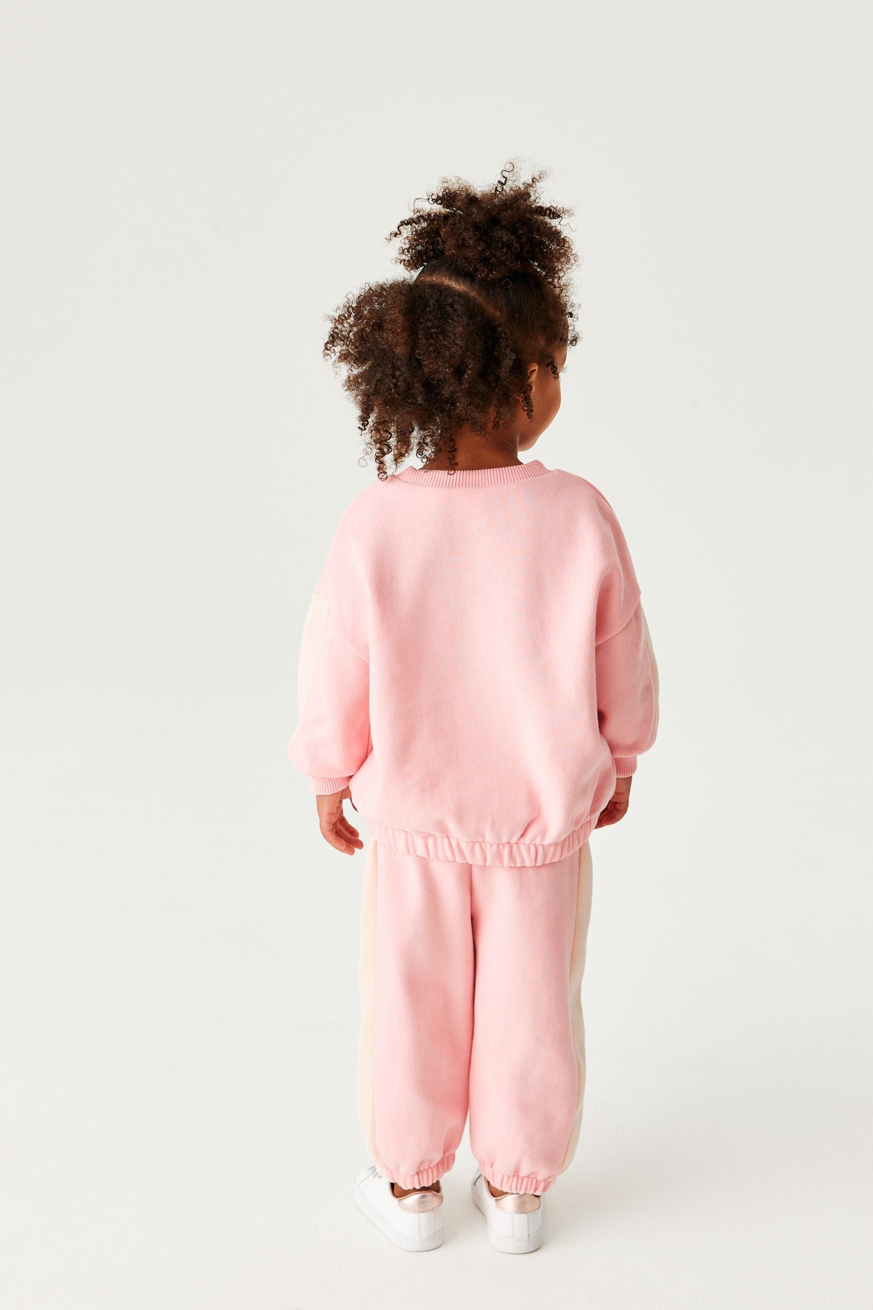 Pink Side Stripe Character Sweat And Joggers Set (3mths-7yrs)