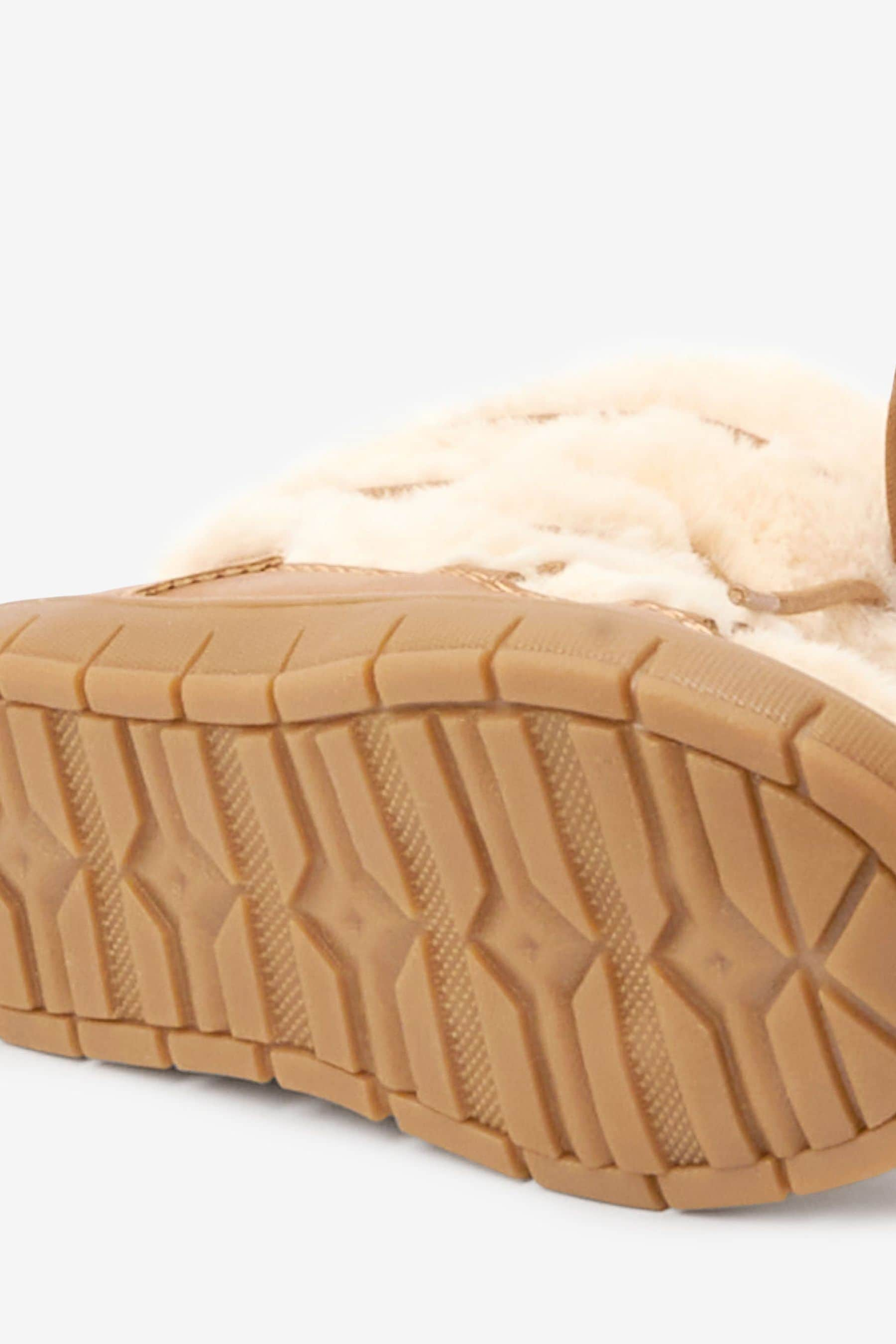 Tan Brown Faux Fur Moon Boots