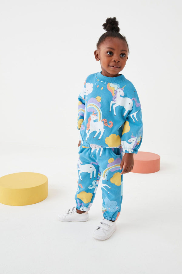 Blue Unicorn Soft Touch Jersey (3mths-7yrs)