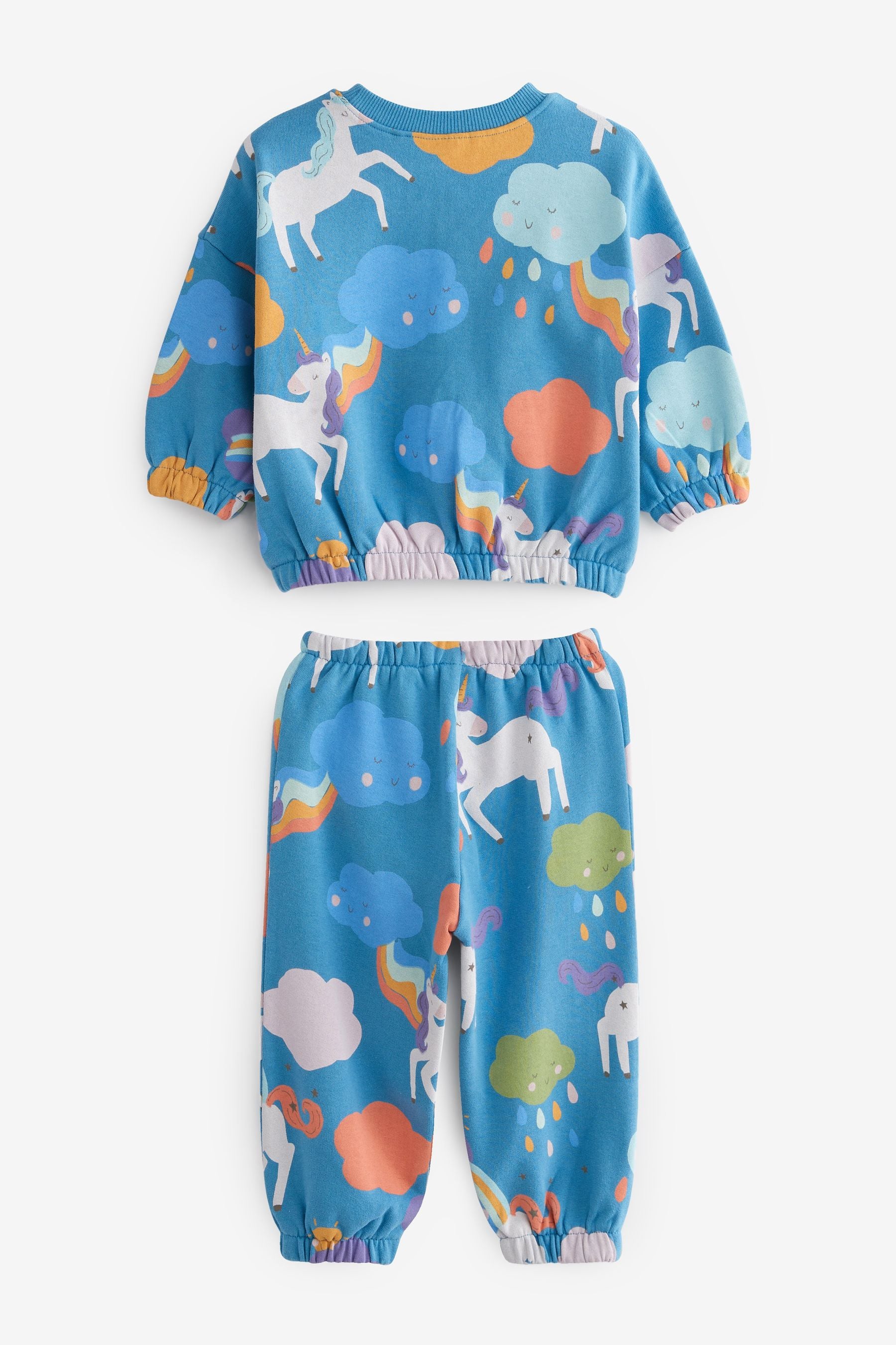 Blue Unicorn Soft Touch Jersey (3mths-7yrs)