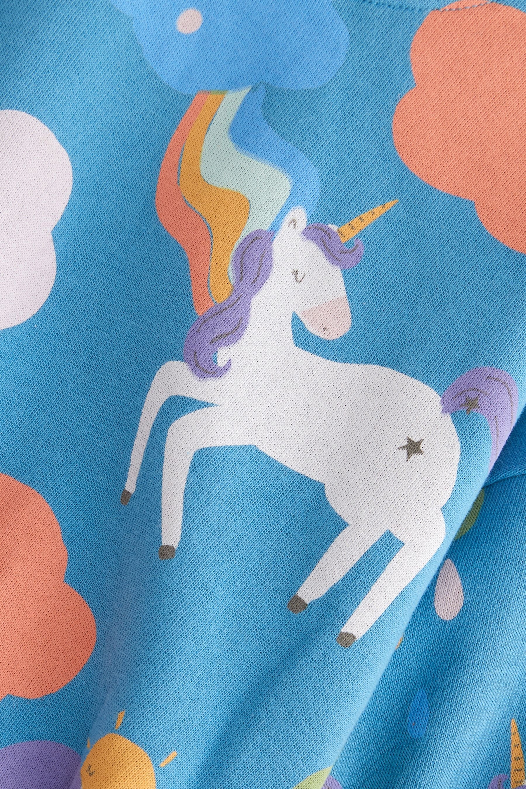 Blue Unicorn Soft Touch Jersey (3mths-7yrs)