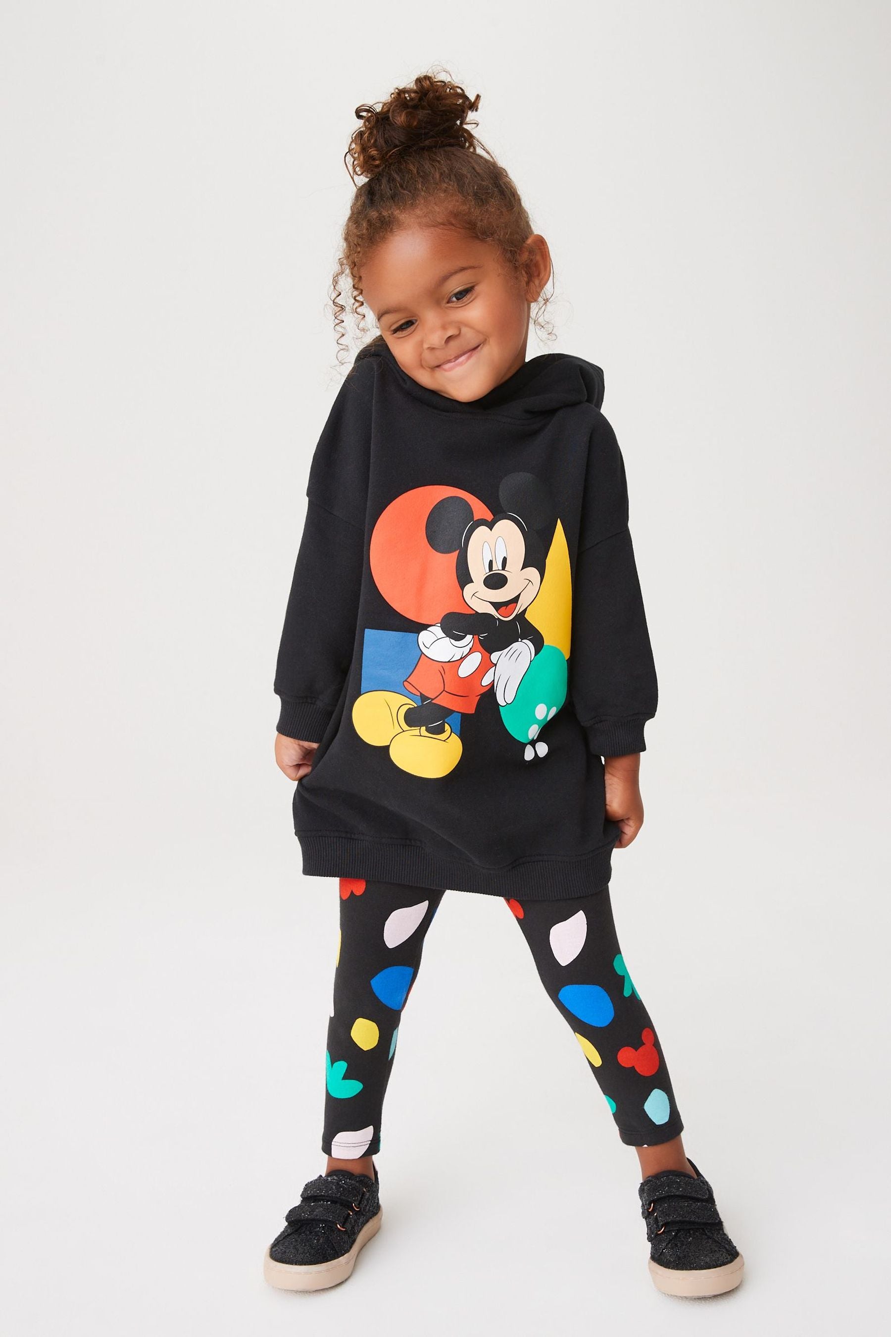 Mickey Mouse Black Character Hoodie And Leggings Set (3mths-7yrs)