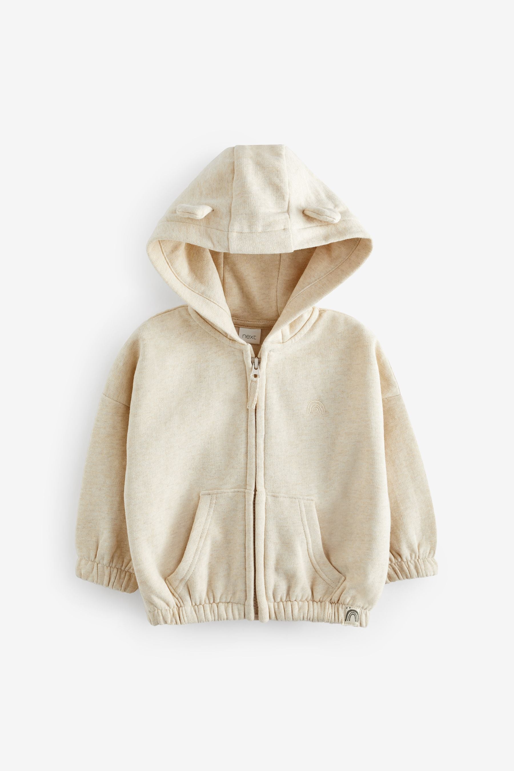 Oatmeal Cream Zip Through Hoodie (3mths-7yrs)