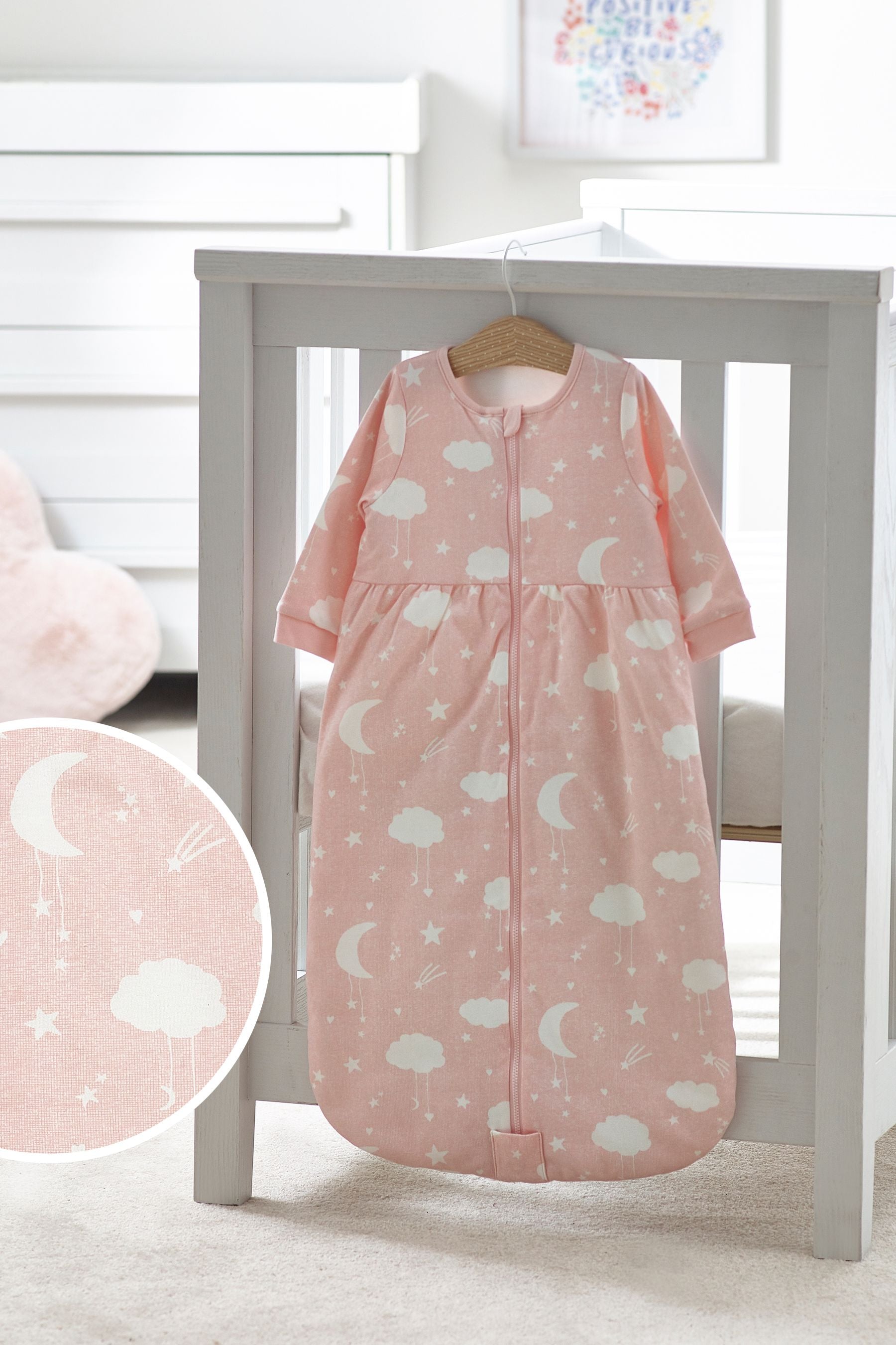 Pink Moon & Stars Baby Supersoft 2.5 Tog Sleep Bag