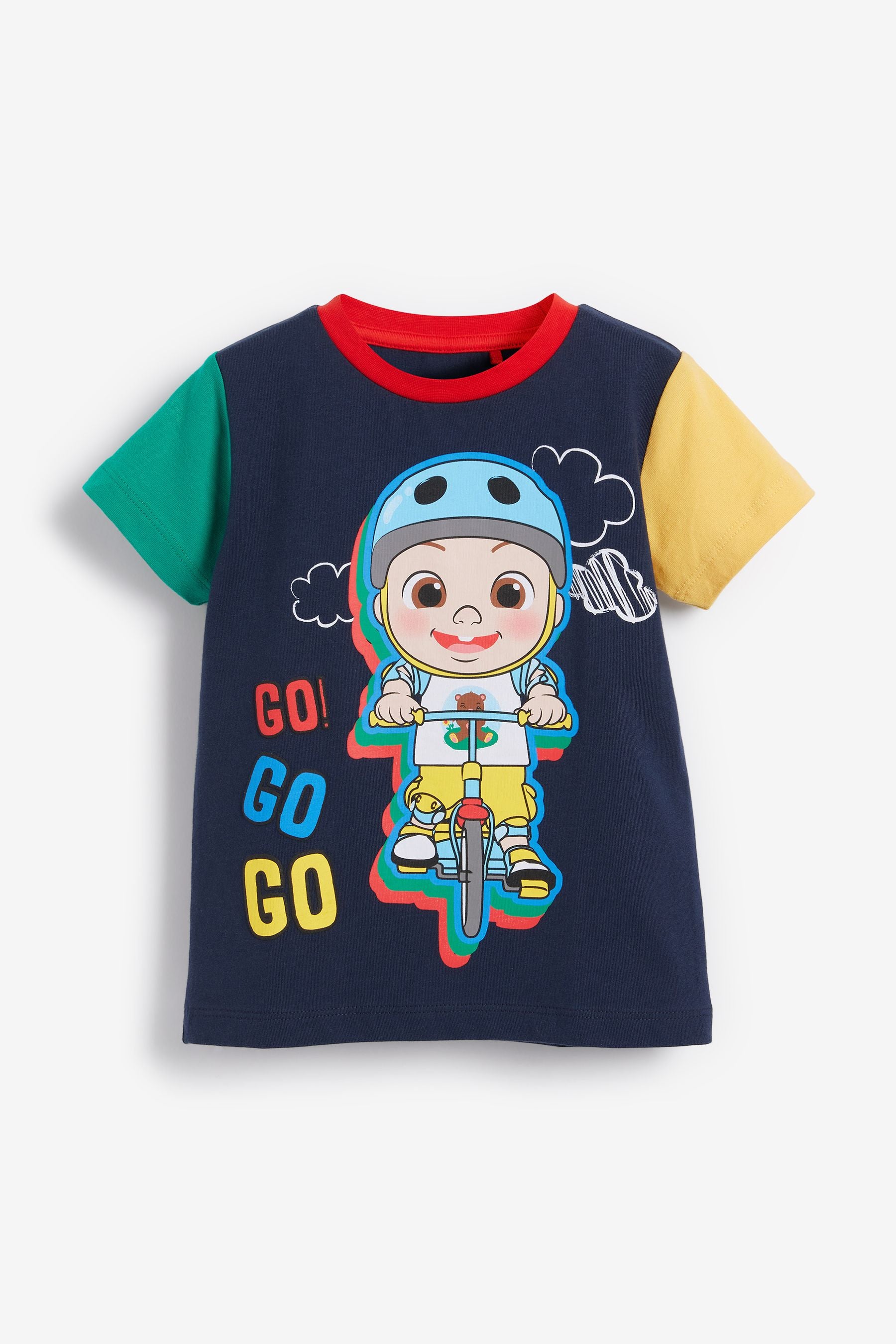 Navy Cocomelon Colourblock Short Sleeve T-Shirt (3mths-8yrs)