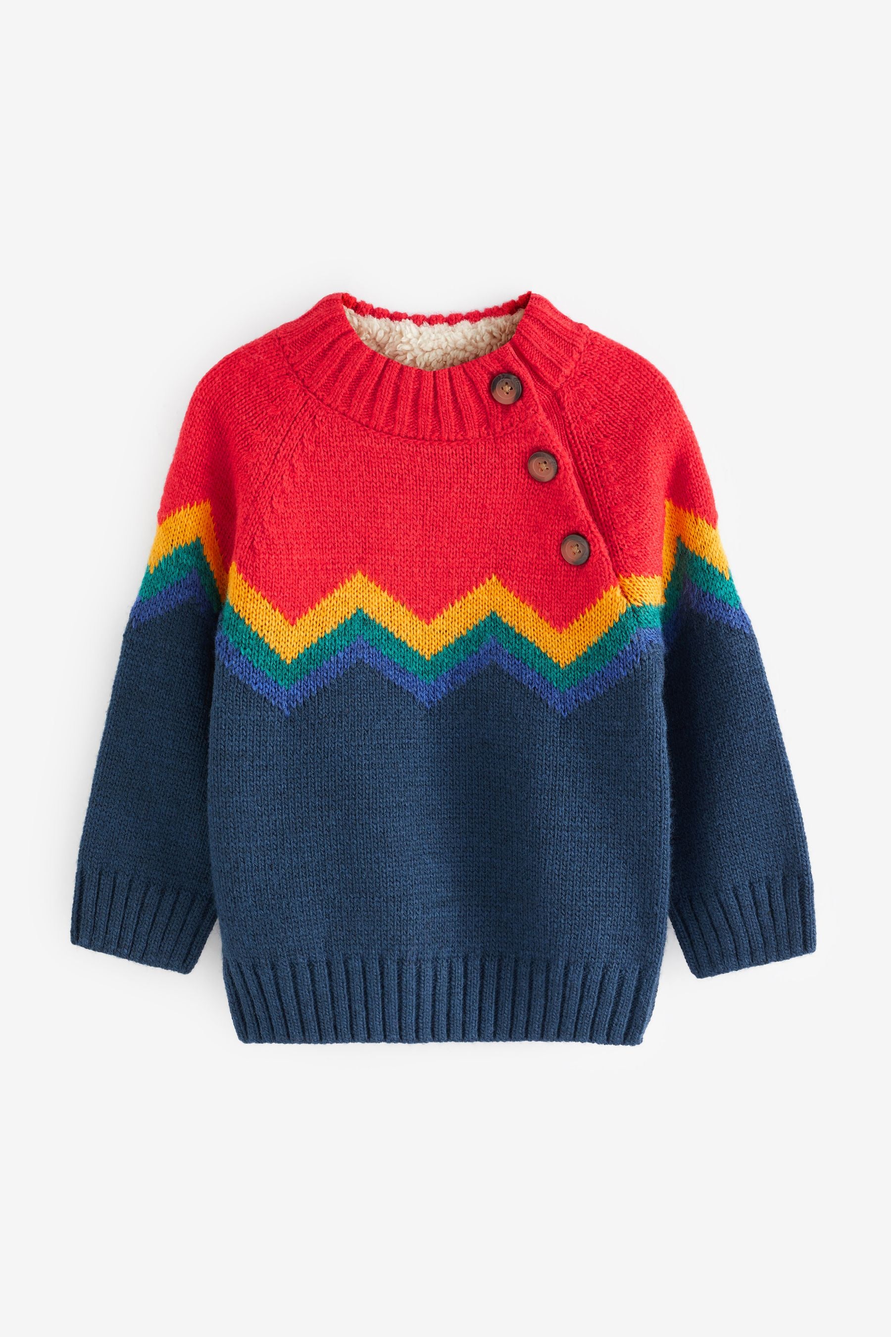 Multi Coloured Knitted High Neck Jumper (3mths-7yrs)