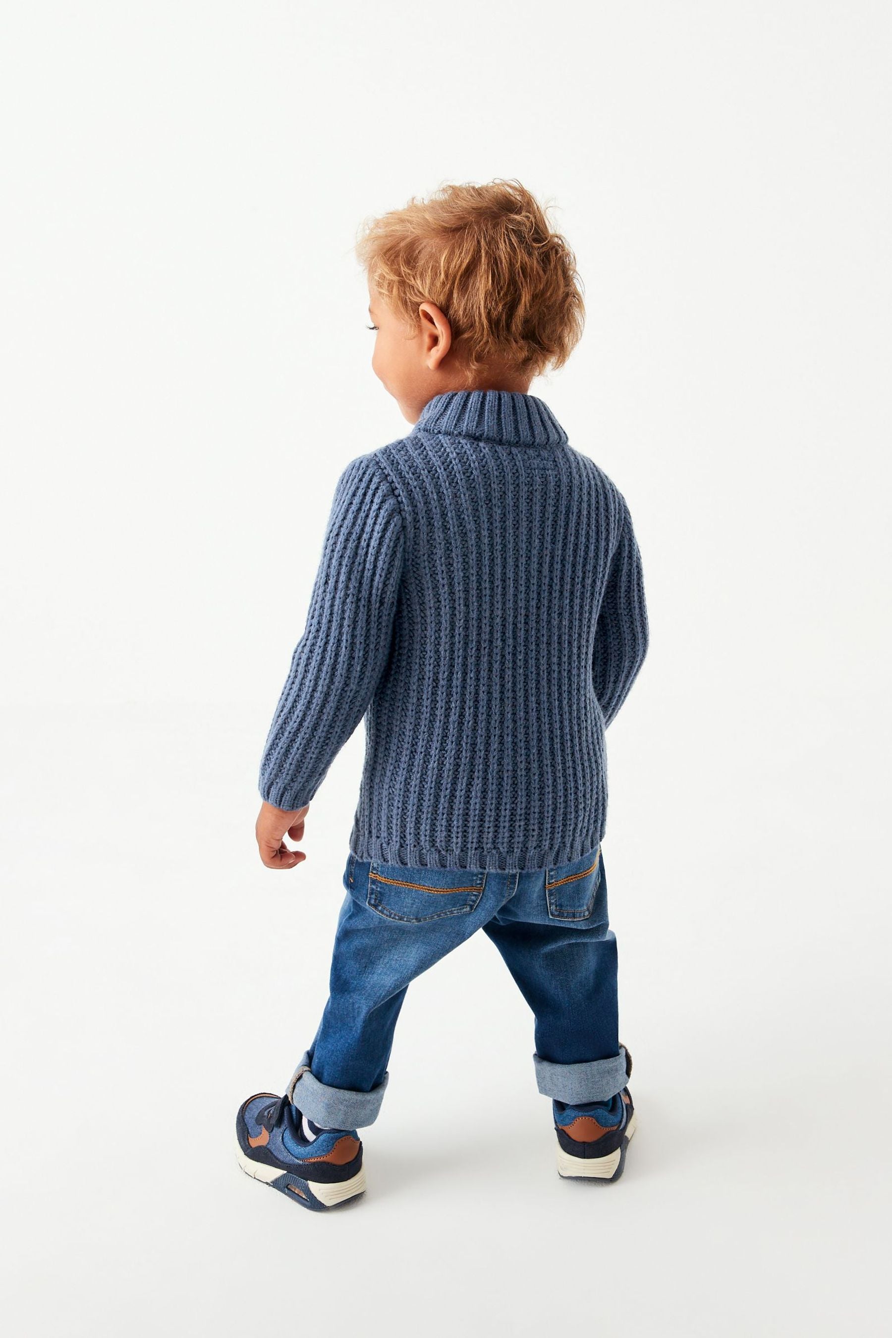 Blue Next Cable Zip Neck Jumper (3mths-7yrs)