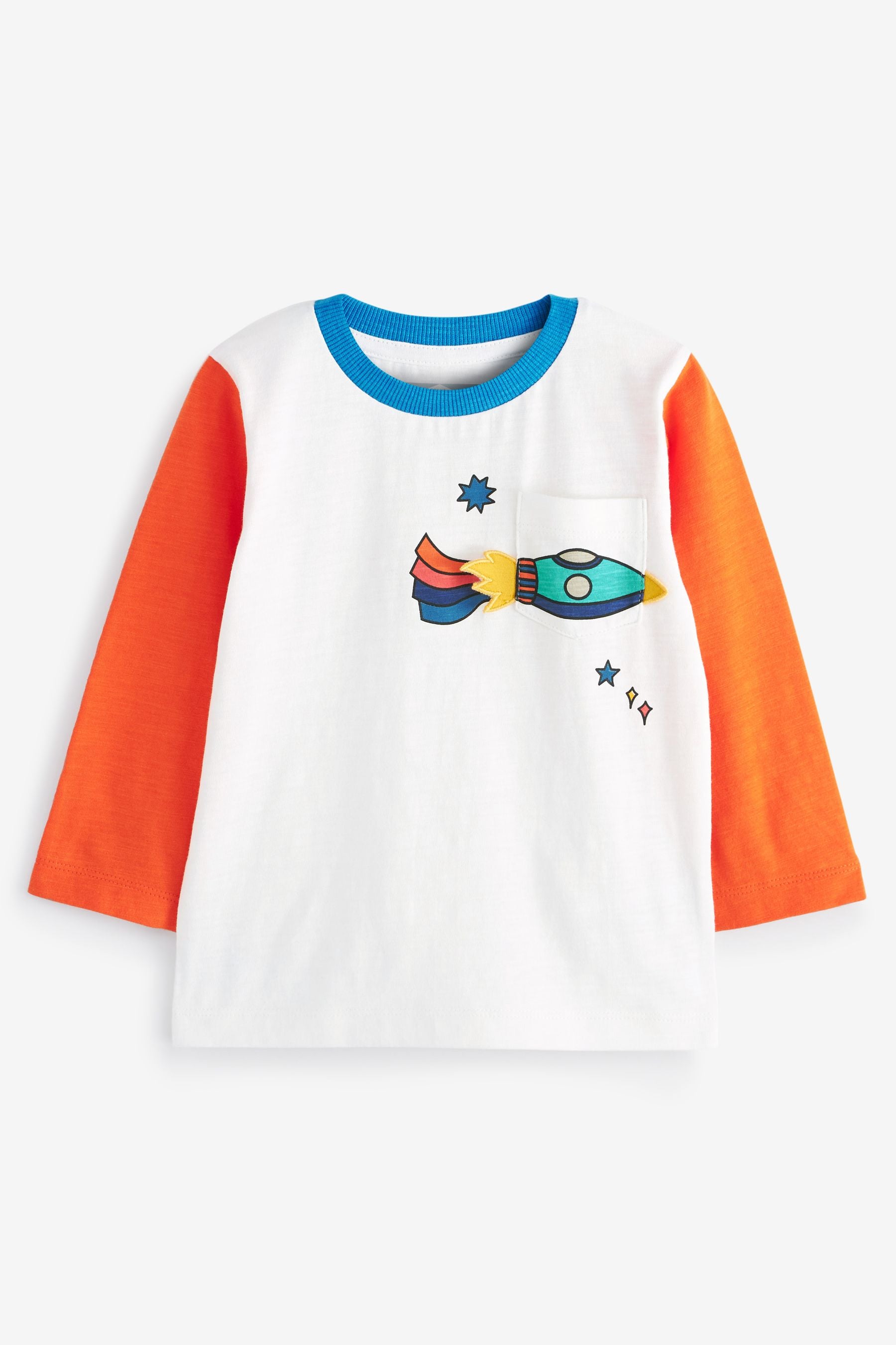 Multi Rocket 3 Pack Long Sleeve Character T-Shirts (3mths-7yrs)