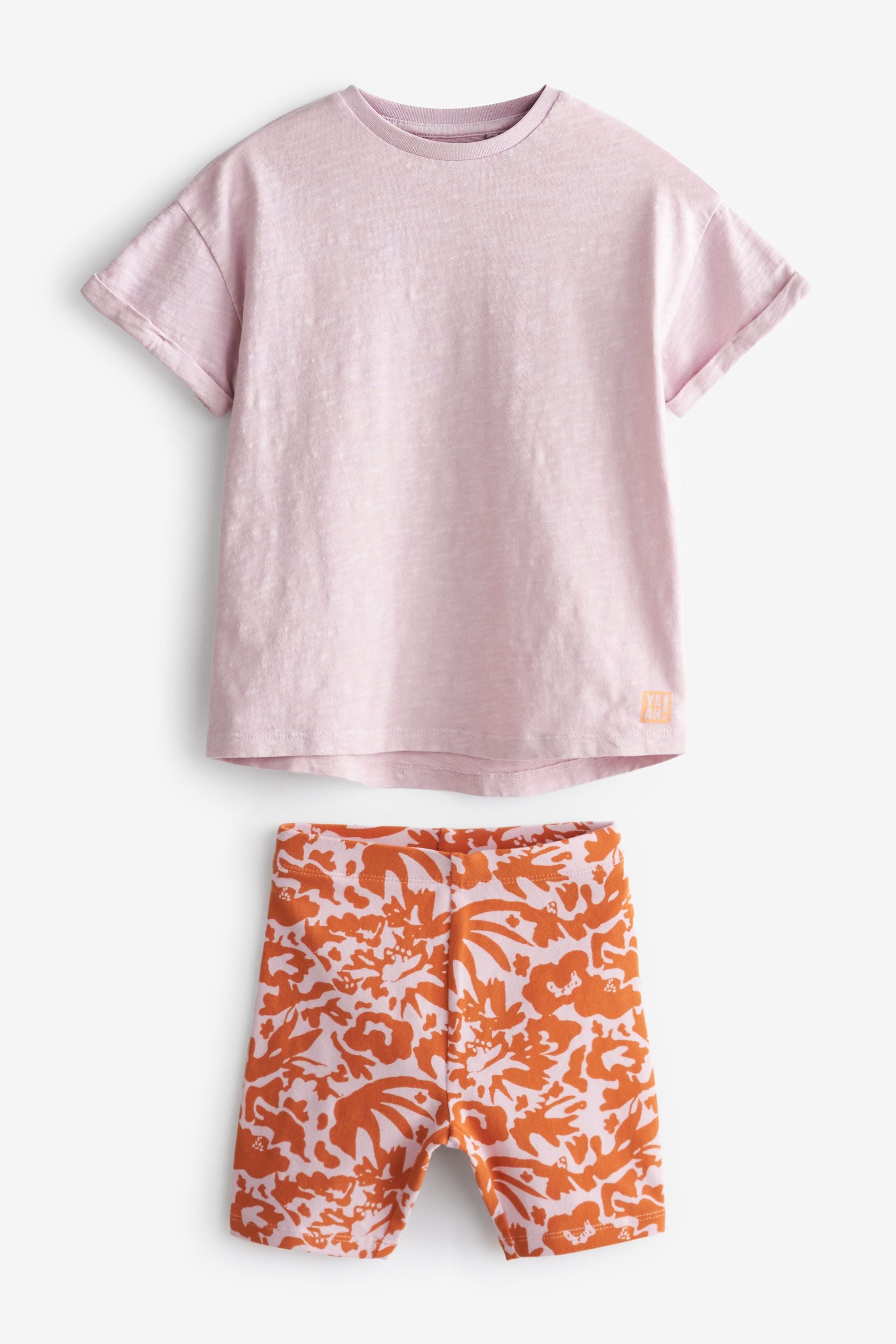 Pink Cycle Short and T-Shirt Set (3mths-7yrs)