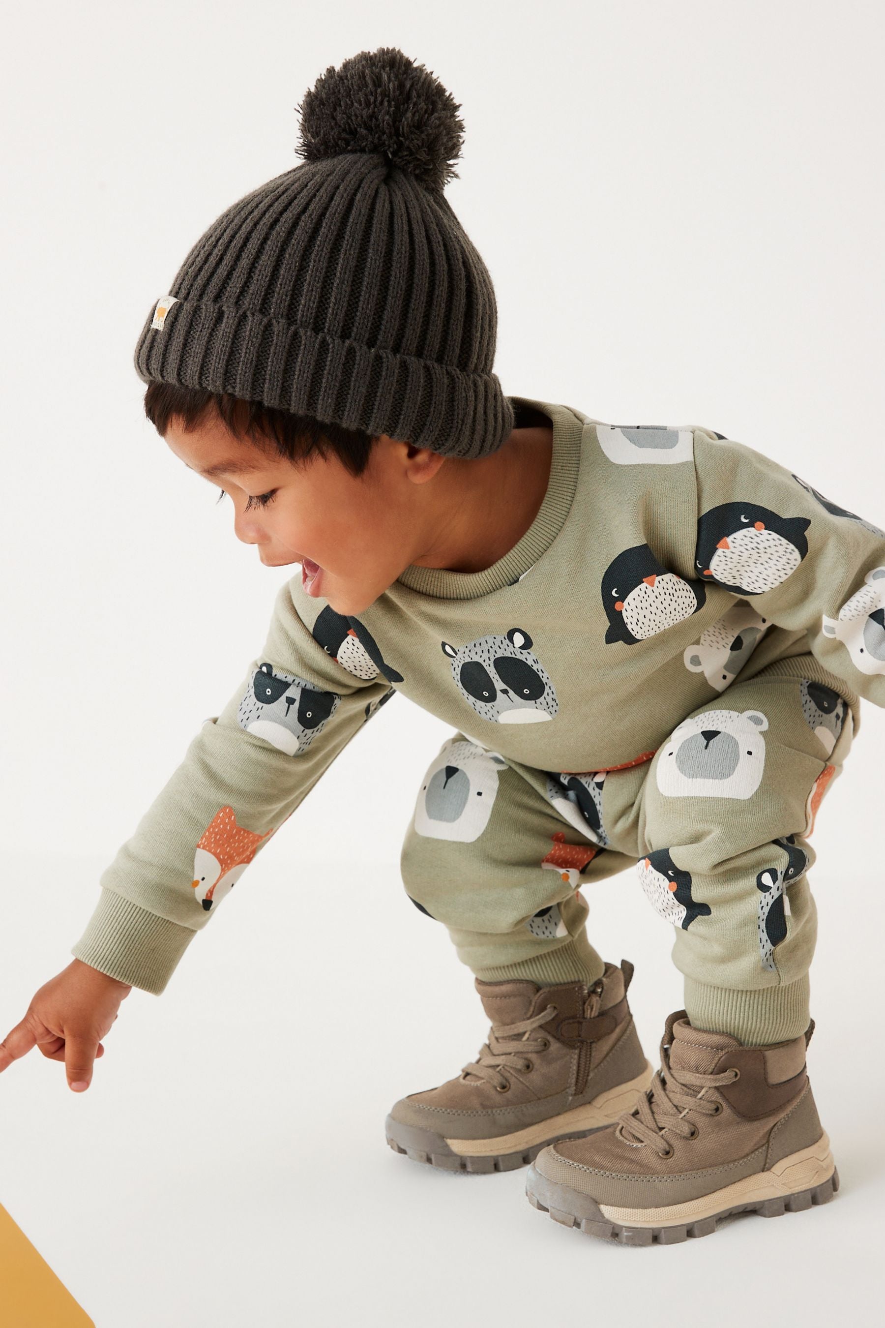 Light Green Woodland All-Over Printed Character Long Sleeve Sweatshirt (3mths-7yrs)