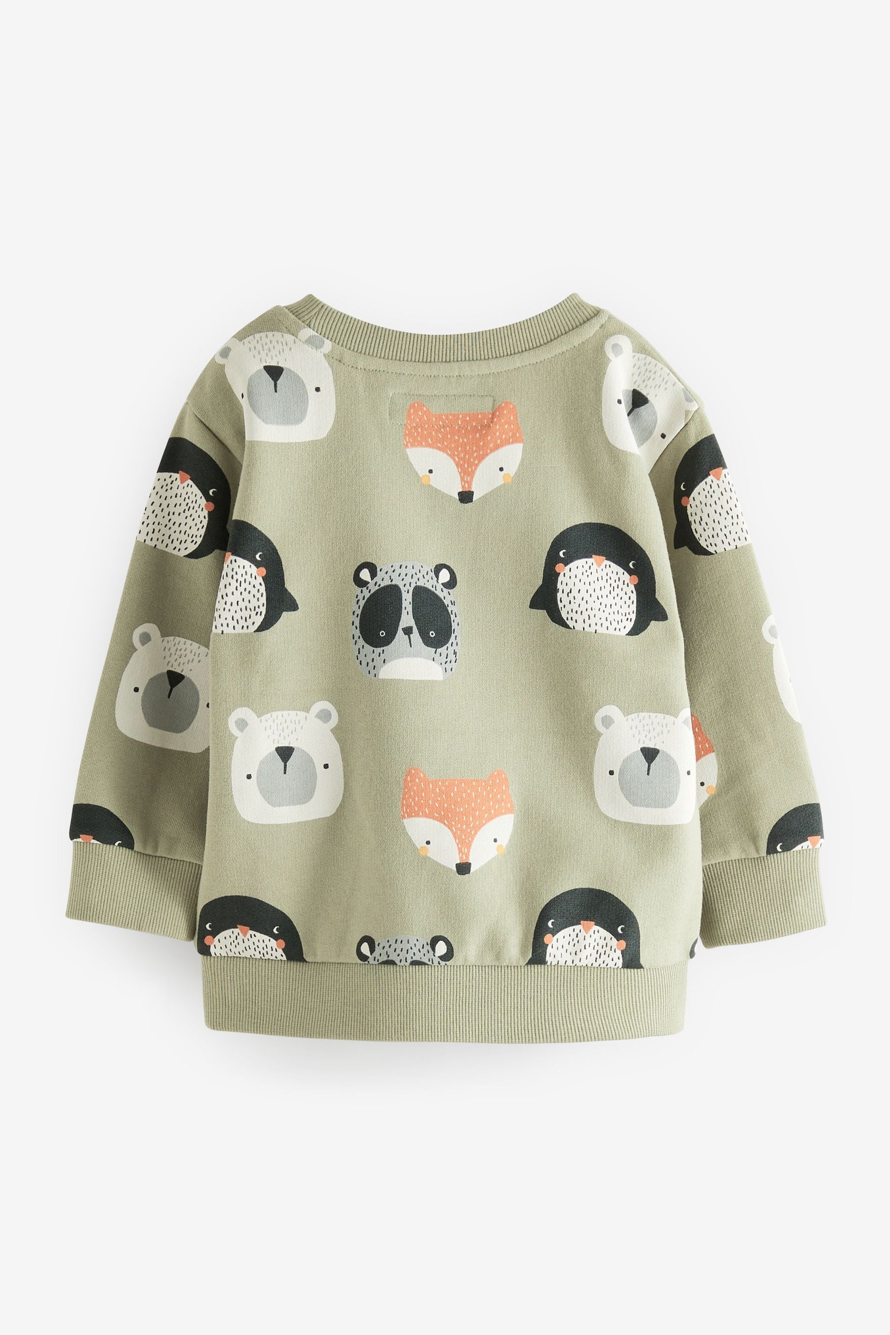 Light Green Woodland All-Over Printed Character Long Sleeve Sweatshirt (3mths-7yrs)